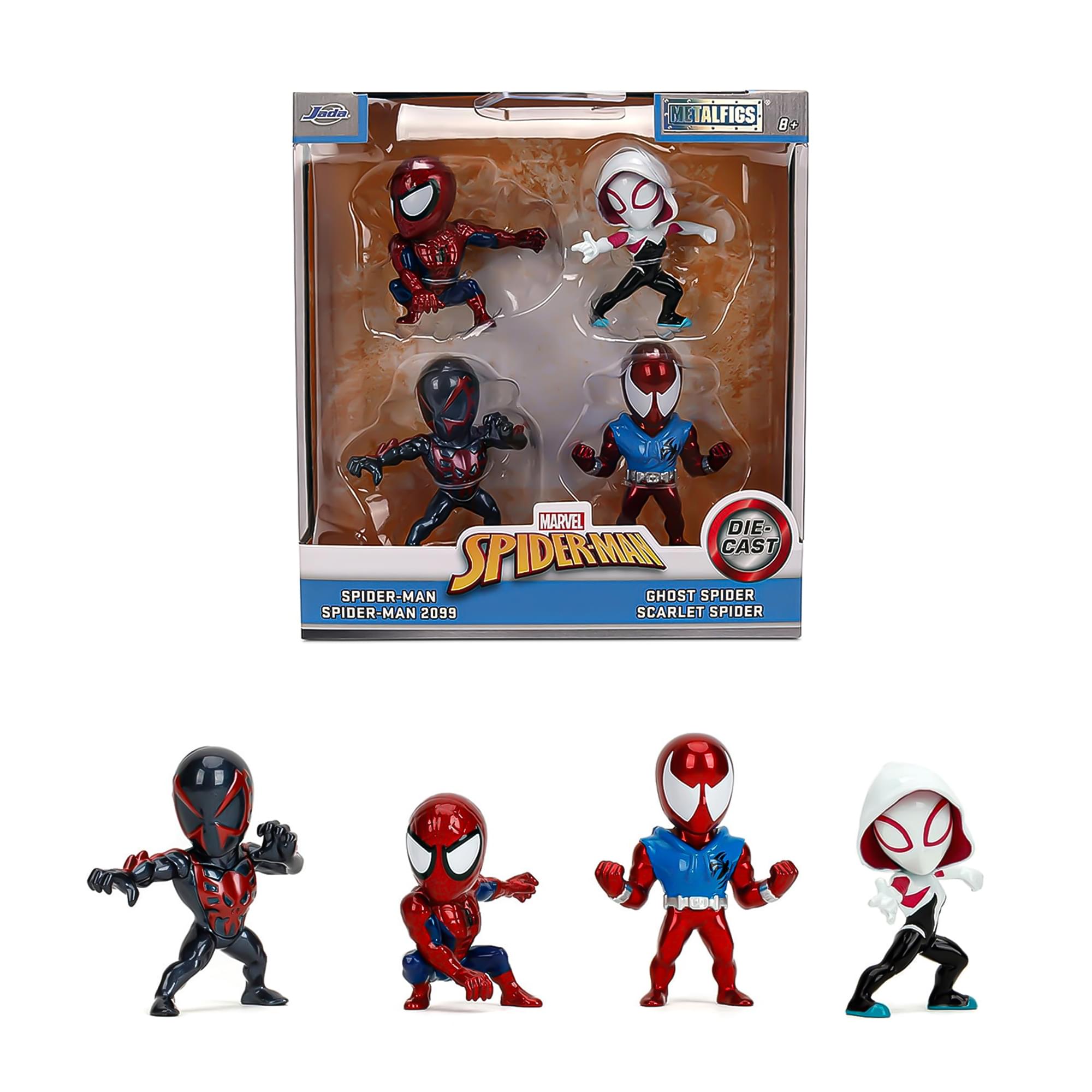 Marvel Spider-Man 2.5 Inch MetalFigs 4-Pack