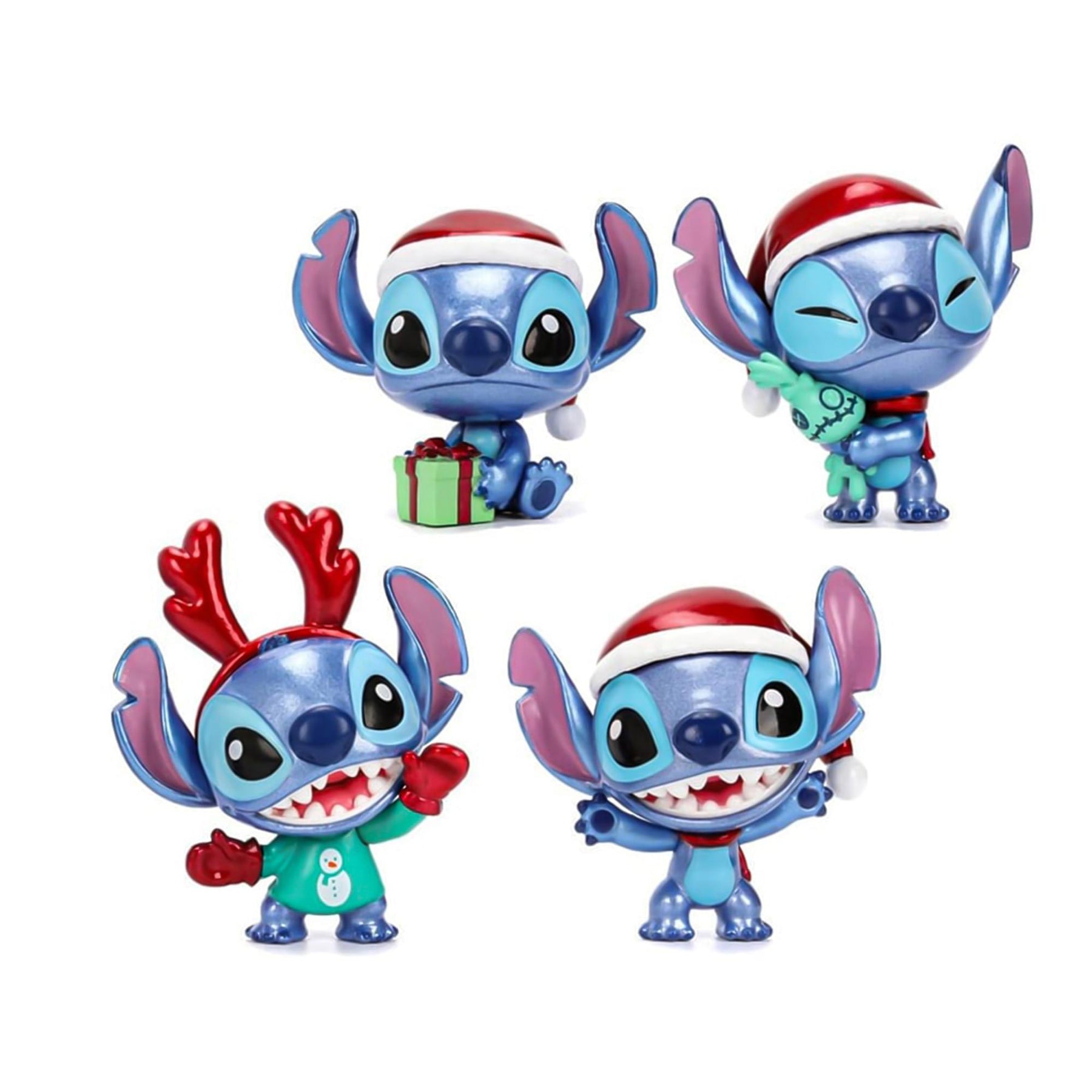 Disney Stitch Holiday 2.5 Inch MetalFigs 4-Pack