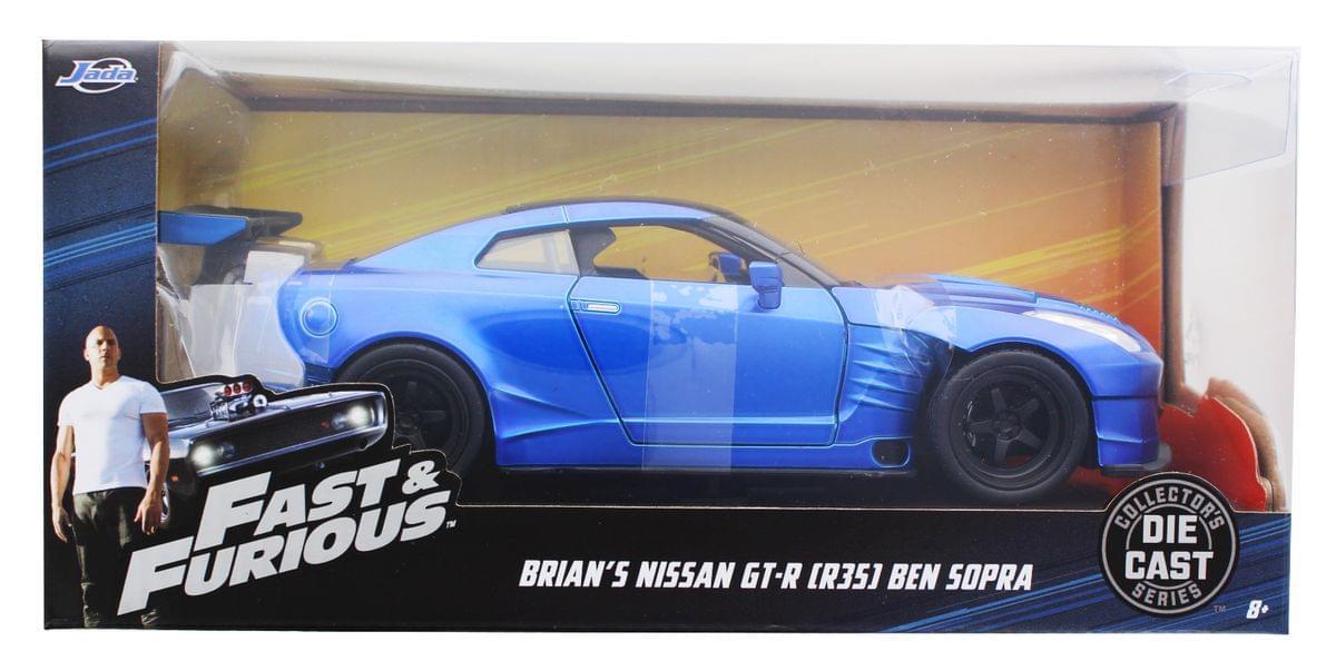 Fast & Furious 1:24 Diecast Vehicle: Brian's Nissan GT-R (R35) Bensopra, Blue