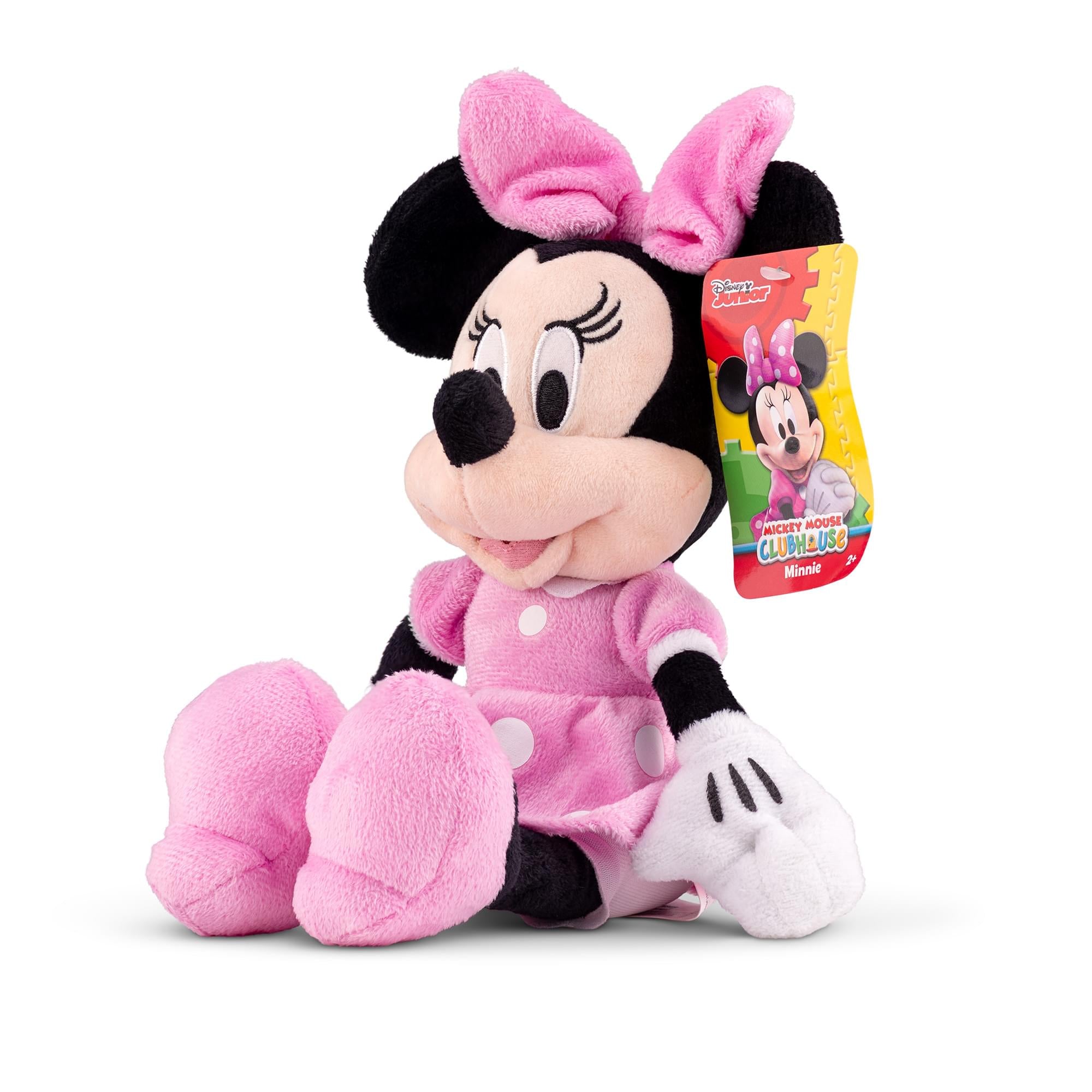 Disney Minnie Mouse 11 inch Child Plush Toy Stuffed Character Doll in Pink Dress