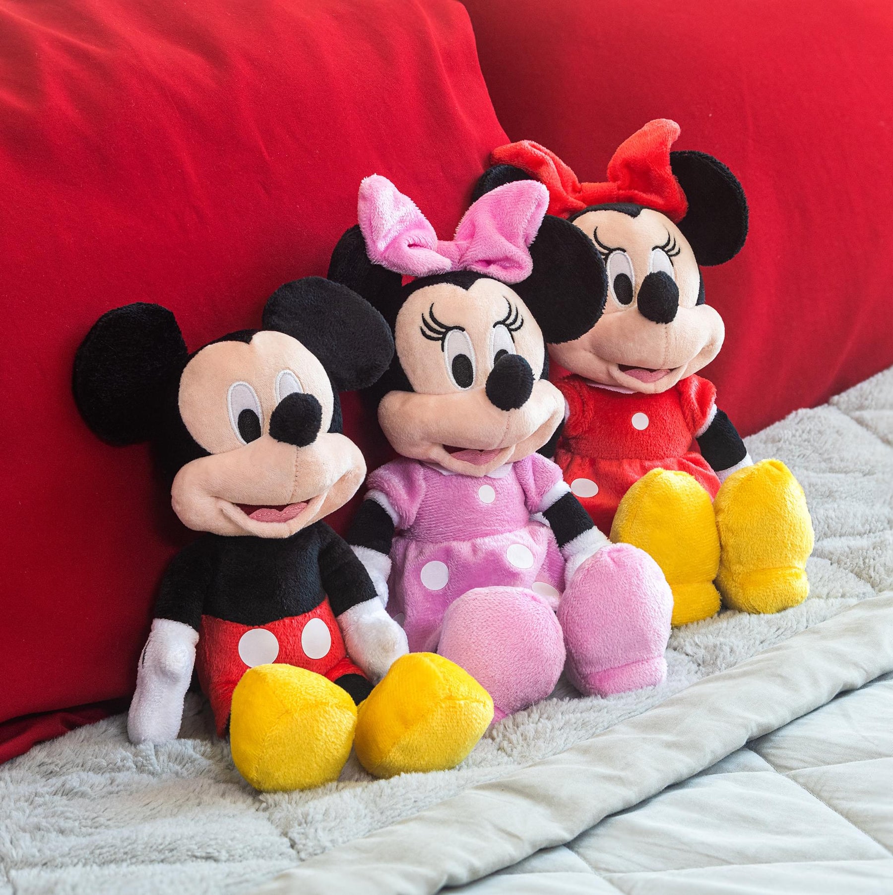minnie mouse with pink dress Disney Minnie Mouse Pink Plush 11"