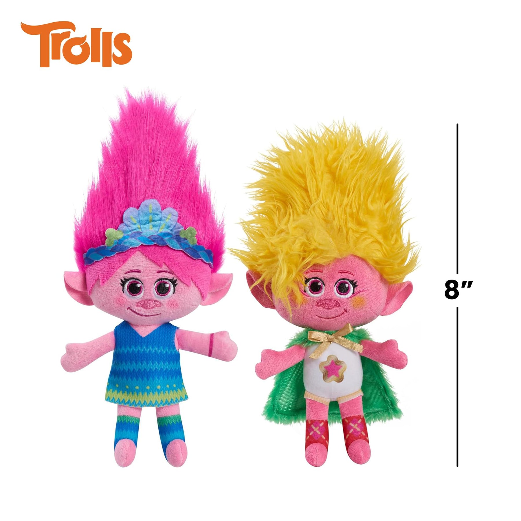 DreamWorks Trolls Band Together Poppy and Viva 8-inch Plush Set