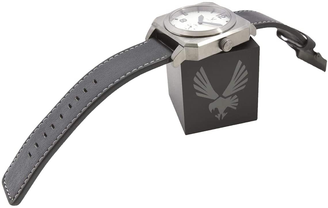JUPITYR Men's Ganymede Leather Wrist Watch | Gunmetal Silver Analog Dial
