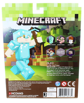 Minecraft 3" Action Figure: Alex with Diamond Armor Pack