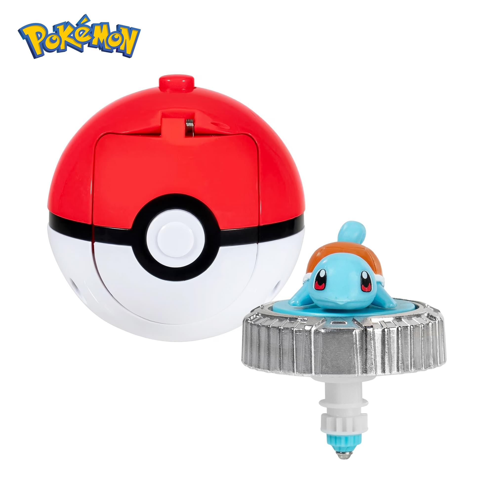 Pokemon Battle Spinning Top and Poke Ball Launcher| Squirtle