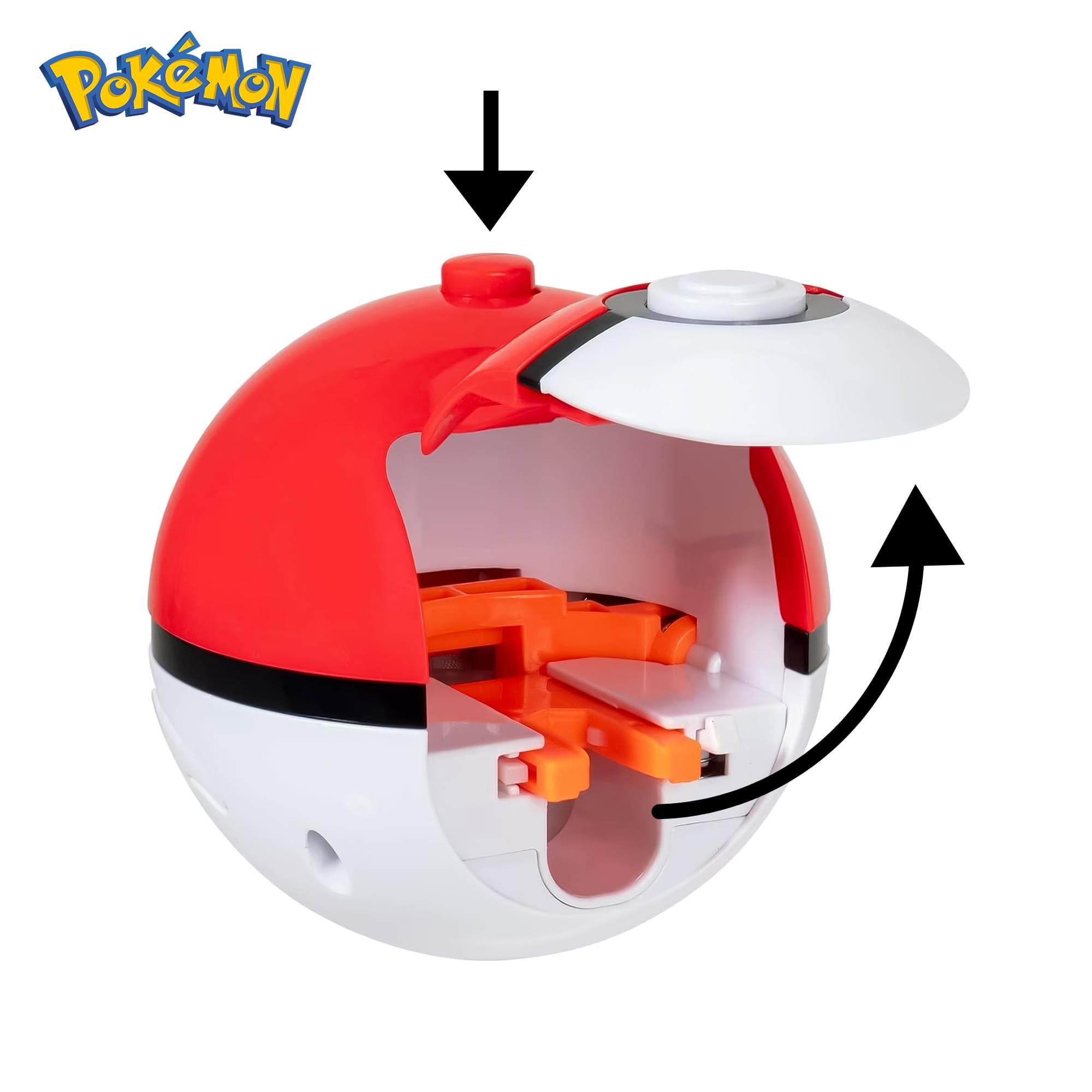 Pokemon Battle Spinning Top and Poke Ball Launcher| Squirtle