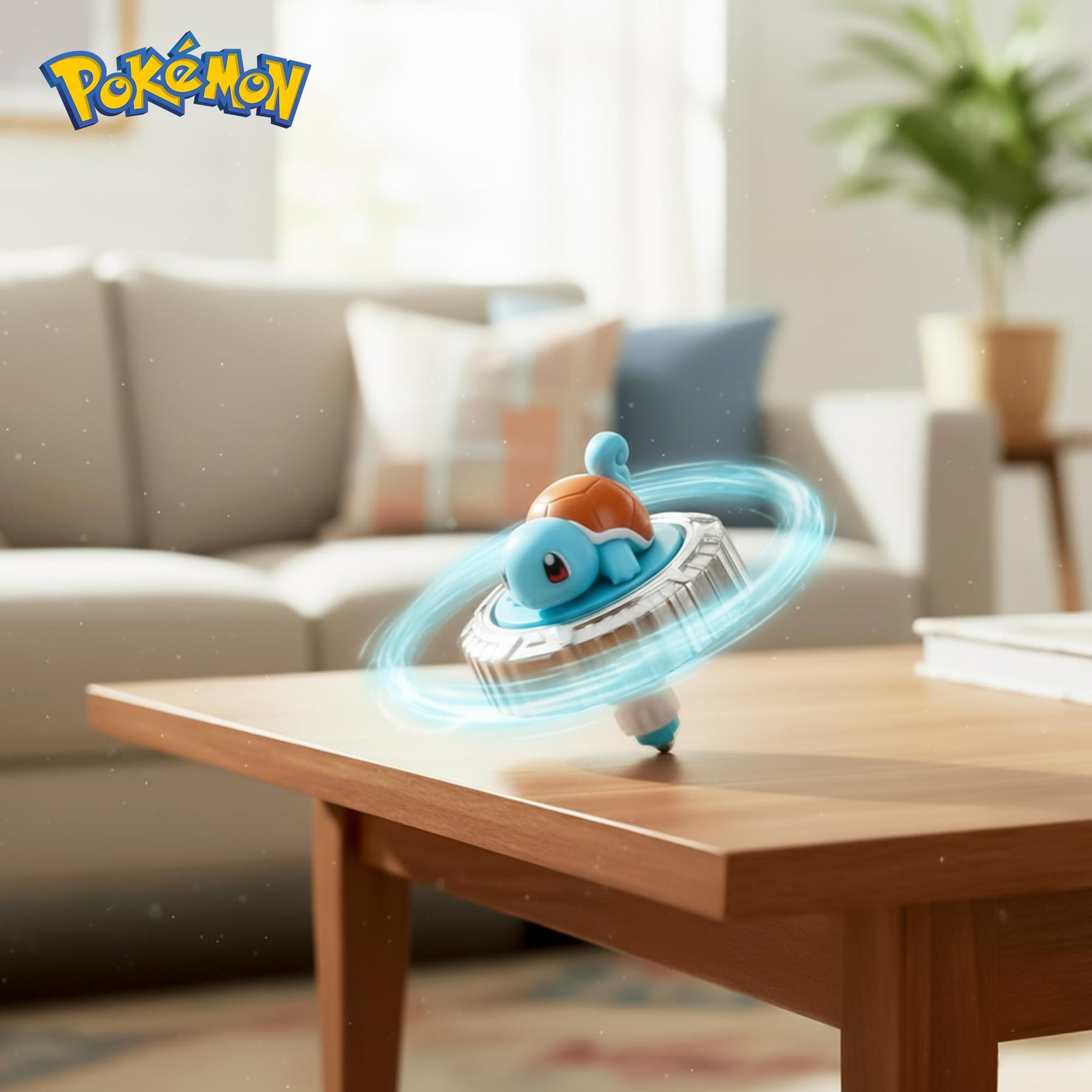 Pokemon Battle Spinning Top and Poke Ball Launcher| Squirtle