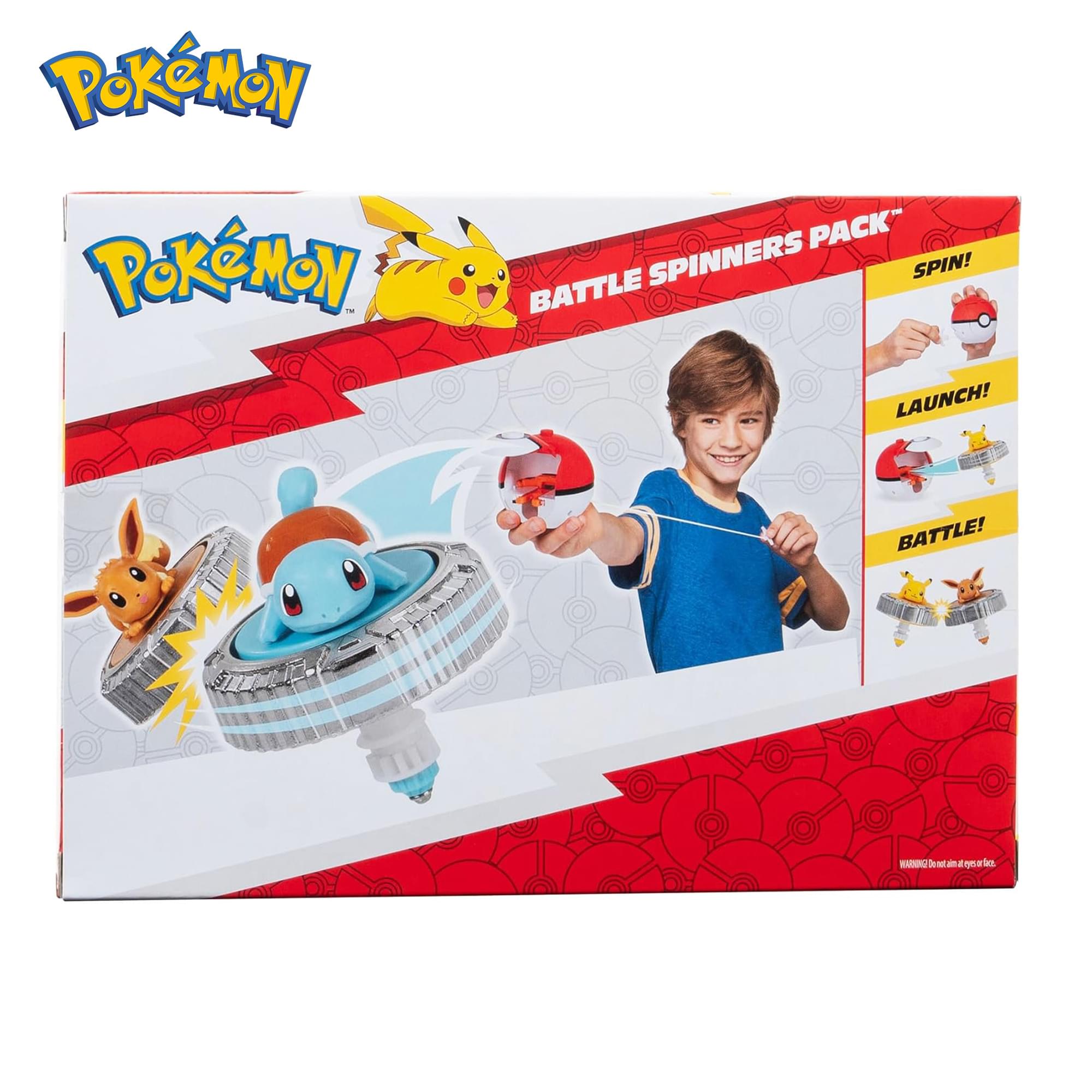 Pokemon Battle Spinning Top and Poke Ball Launcher| Squirtle