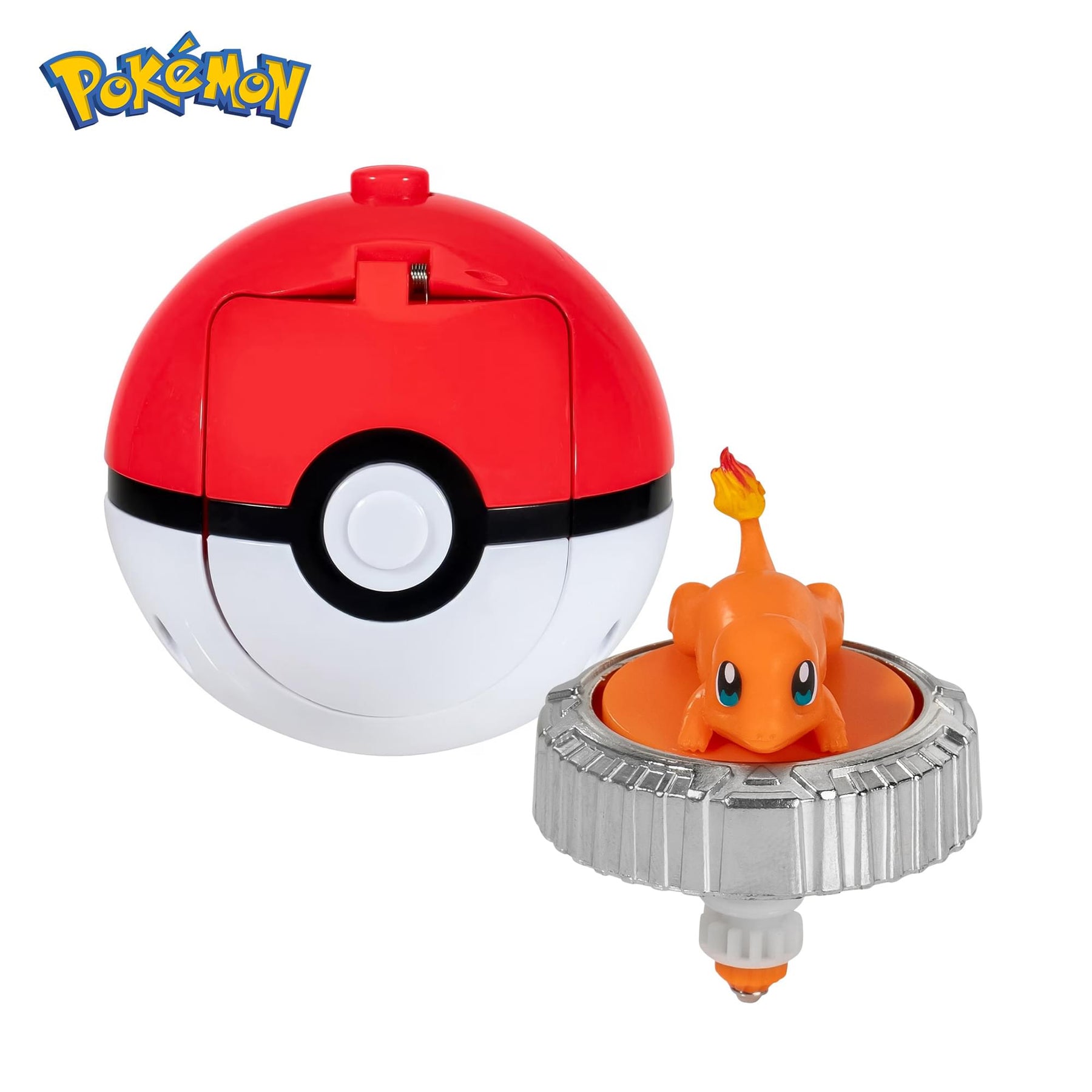 Pokemon Battle Spinning Top and Poke Ball Launcher| Charmander