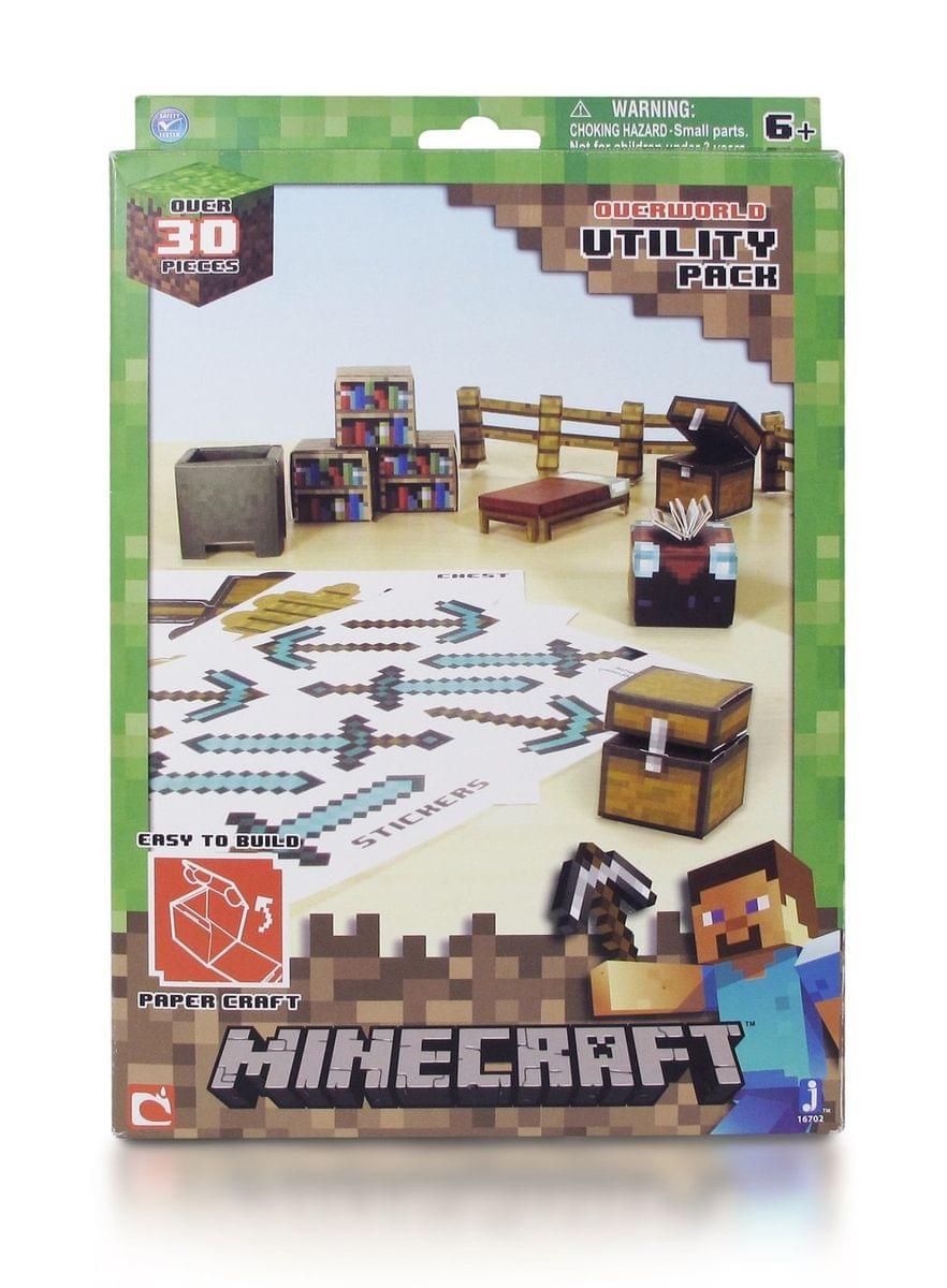 Minecraft Papercraft Overworld Utility Pack Build Set