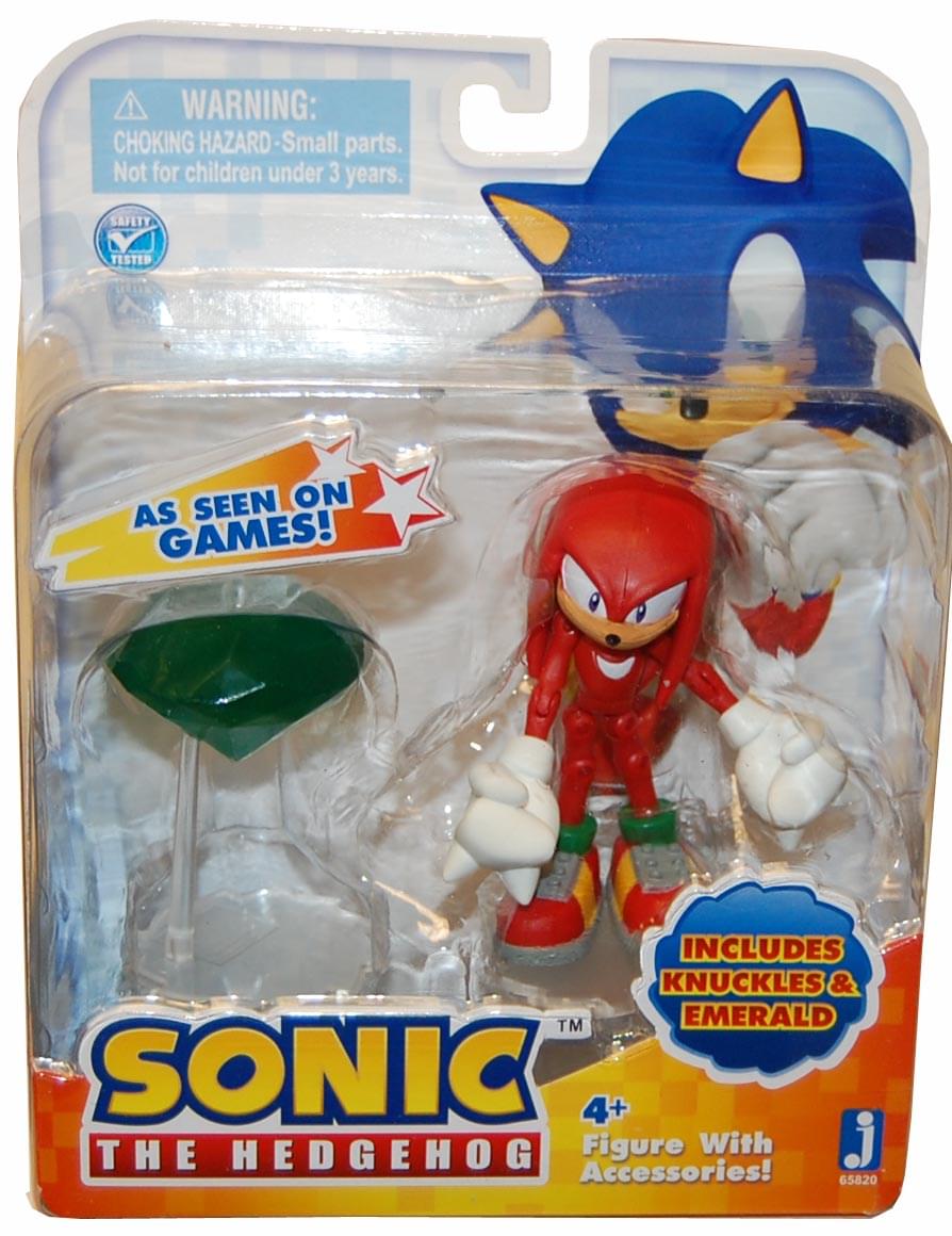Sonic 3" Action Figure With Accessories Set Knuckles & Emerald