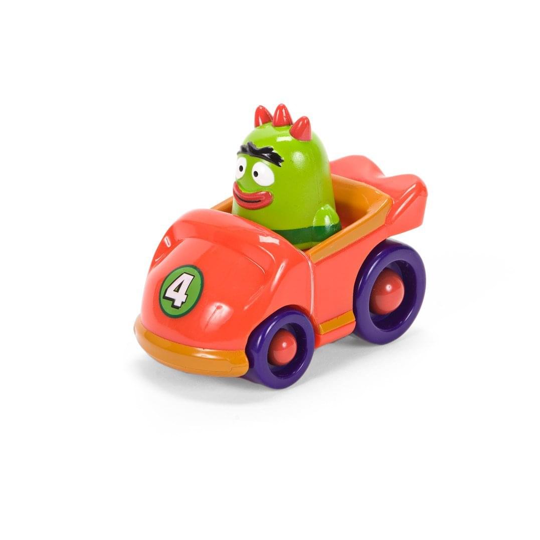 Yo Gabba Gabba 4" Figure: Brobee in Red Race Car