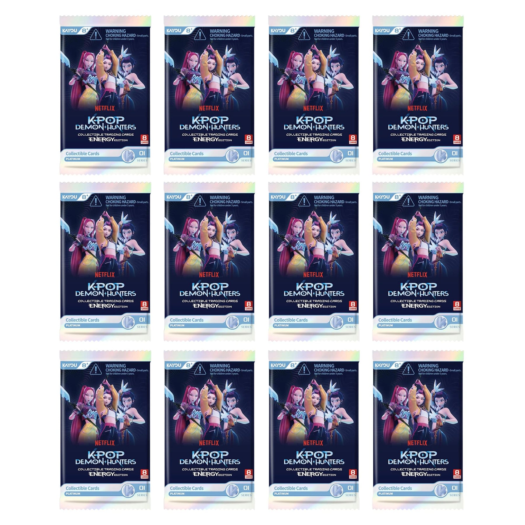 K-Pop Demon Hunters Collectible Trading Cards Energy Edition Series 1 | 12 Packs