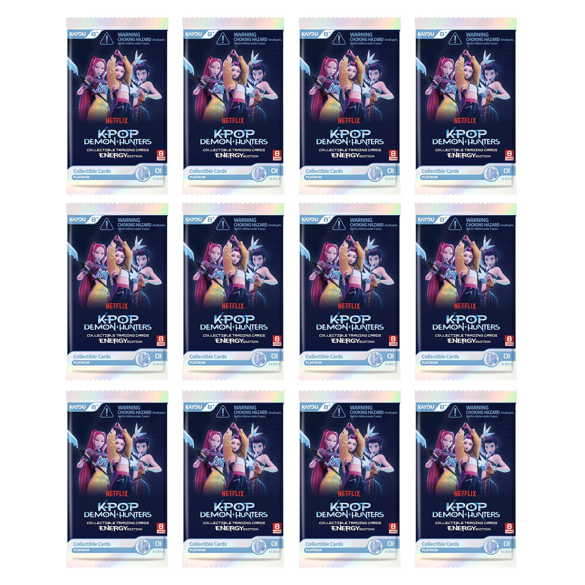 K-Pop Demon Hunters Collectible Trading Cards Energy Edition Series 1 | 12 Packs