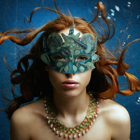 Mermaid Masquerade Costume Mask | Aqua