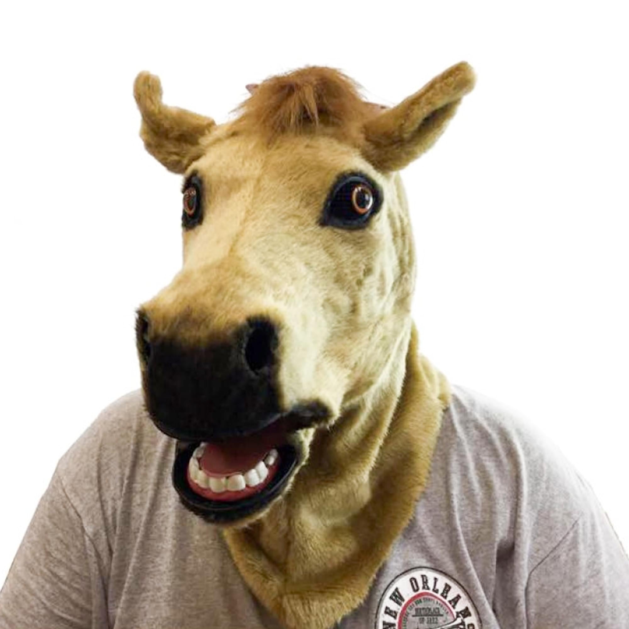 Over-The-Head Moving-Mouth Horse Costume Mask