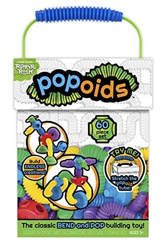 Popoids Pop and Bend Building Toy, 60 Piece Kit