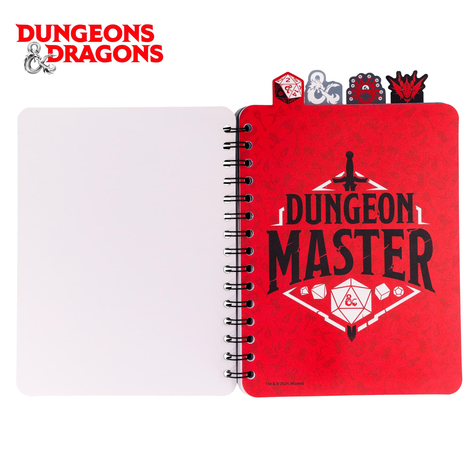 Dungeons & Dragons Monsters 4-Tab Spiral Notebook With 160 Dotted Sheets