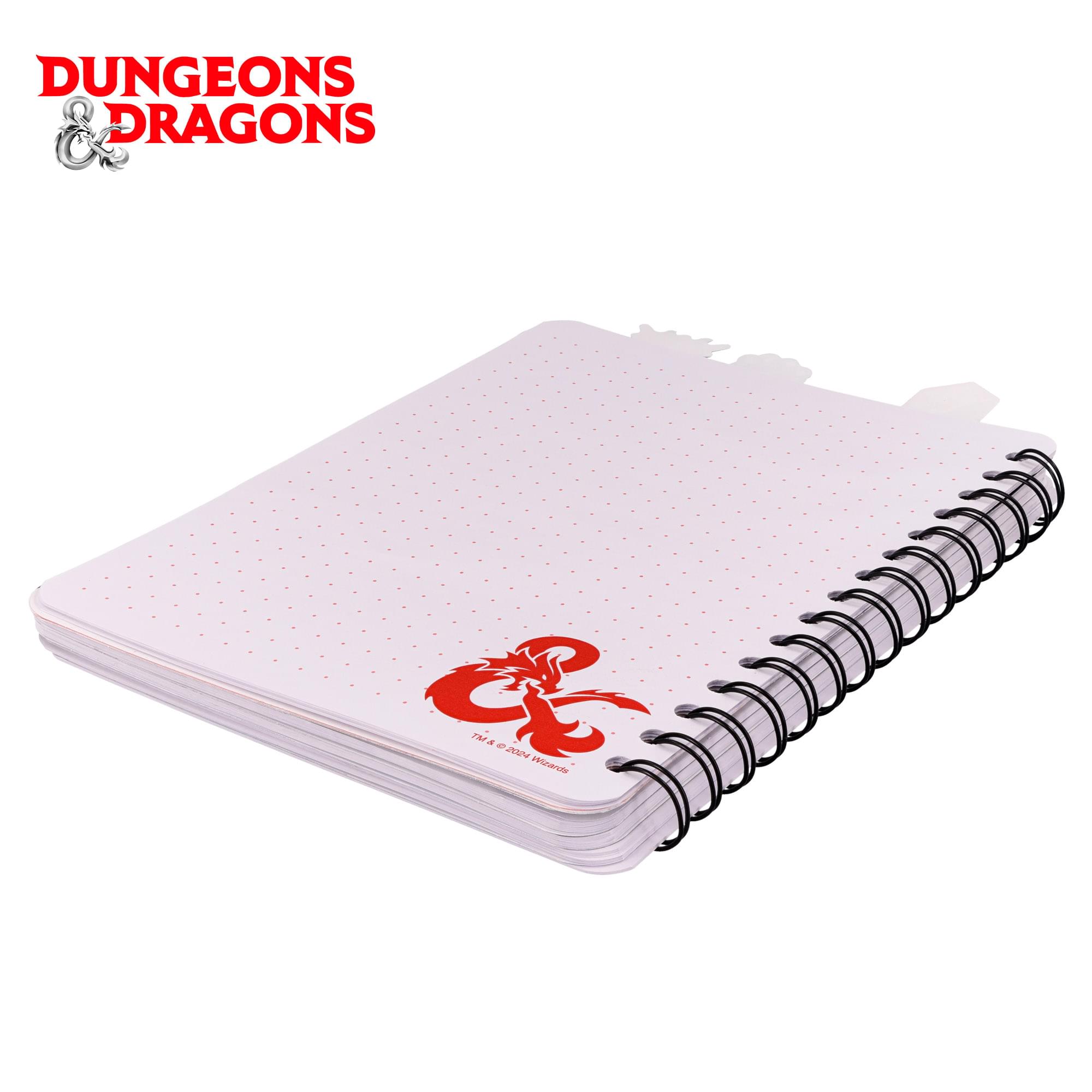 Dungeons & Dragons Monsters 4-Tab Spiral Notebook With 160 Dotted Sheets