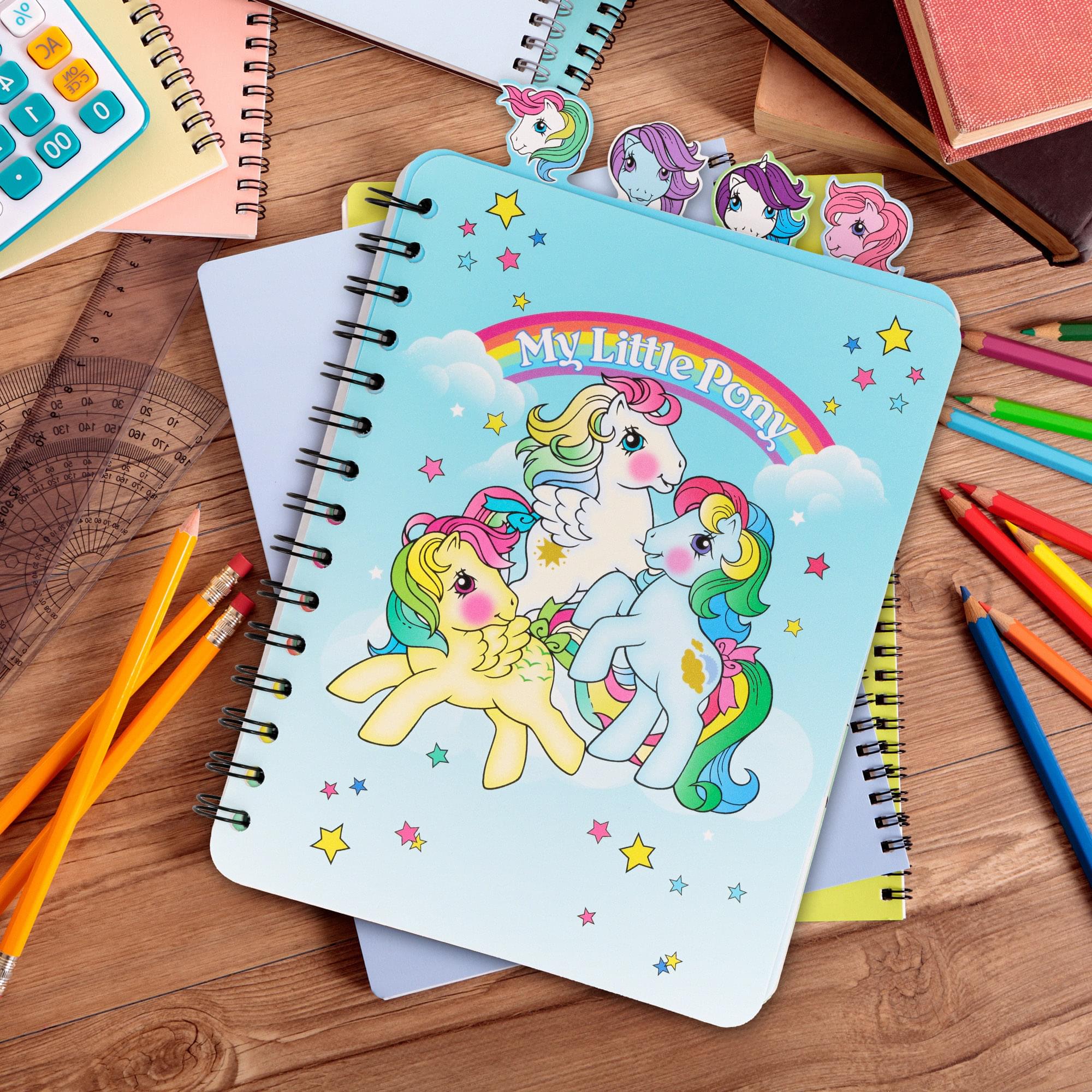 My Little Pony Trio 4-Tab Spiral Notebook With 160 Dotted Sheets | 6 x 9 Inches