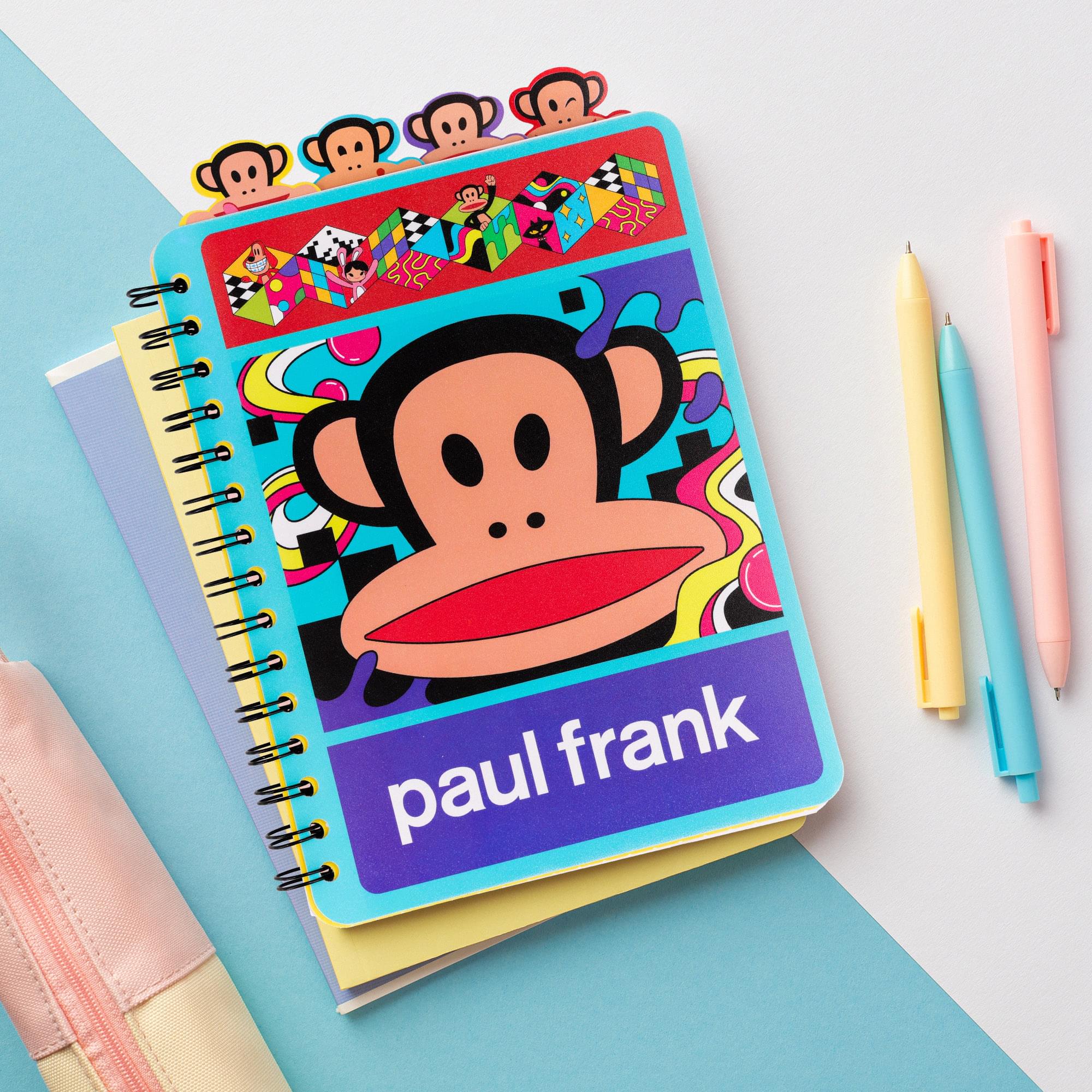Paul Frank 4-Tab Spiral Notebook With 160 Dotted Sheets | 6 x 9 Inches