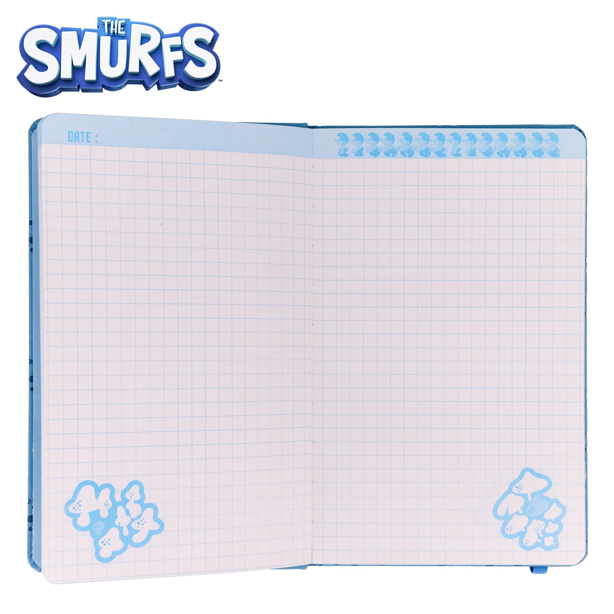 The Smurfs 80-Page Vegan Leather Notebook | 5 x 8 Inches