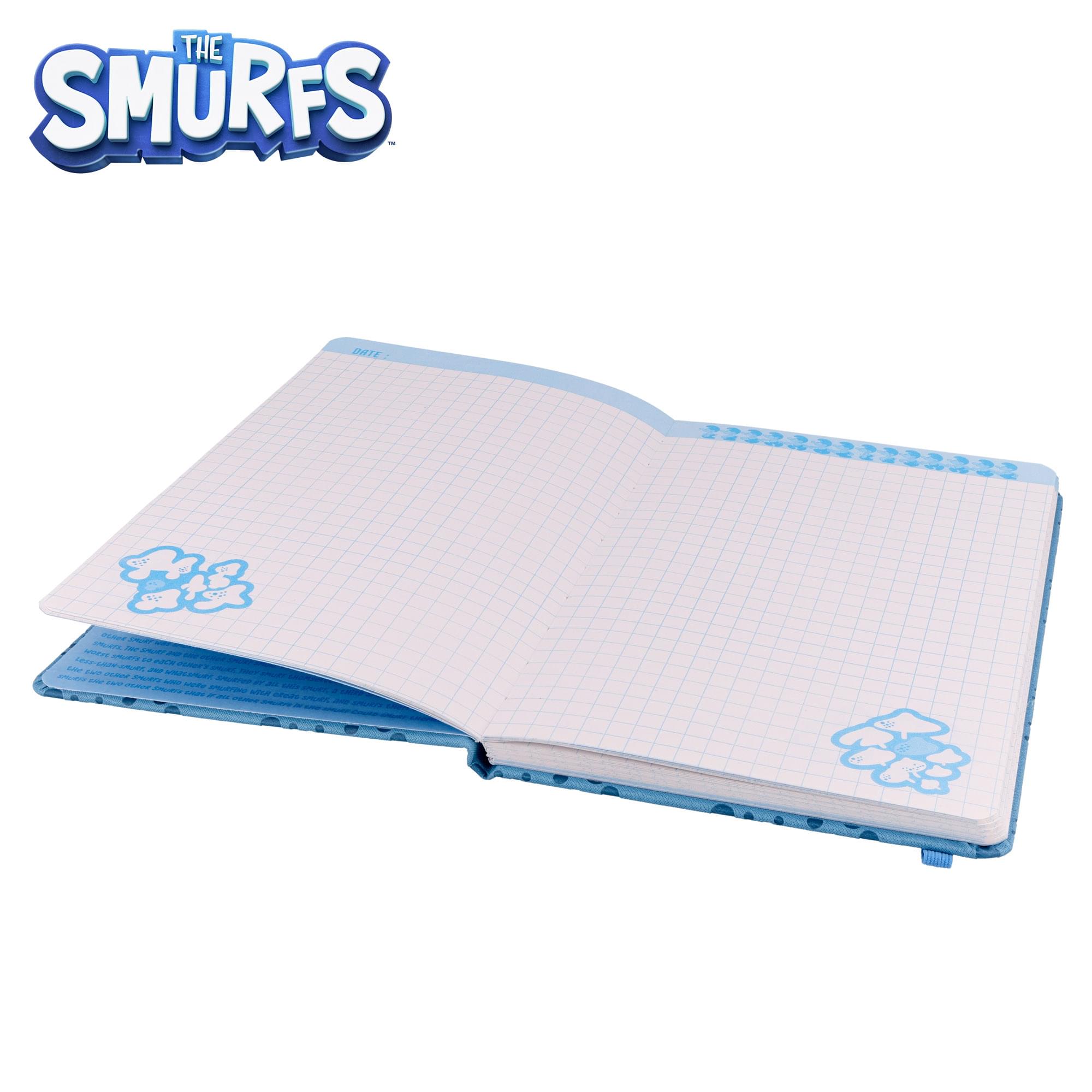 The Smurfs 80-Page Vegan Leather Notebook | 5 x 8 Inches