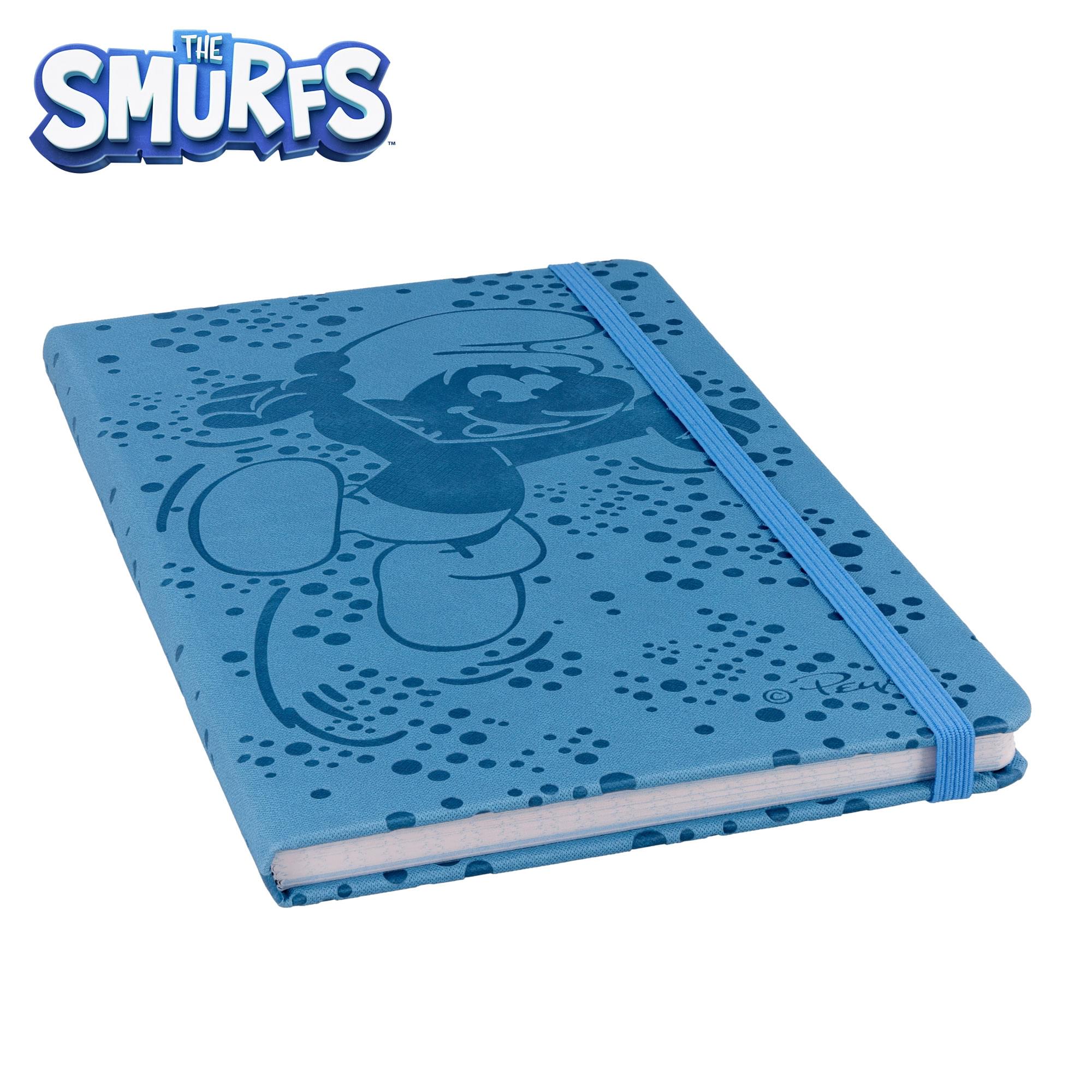 The Smurfs 80-Page Vegan Leather Notebook | 5 x 8 Inches