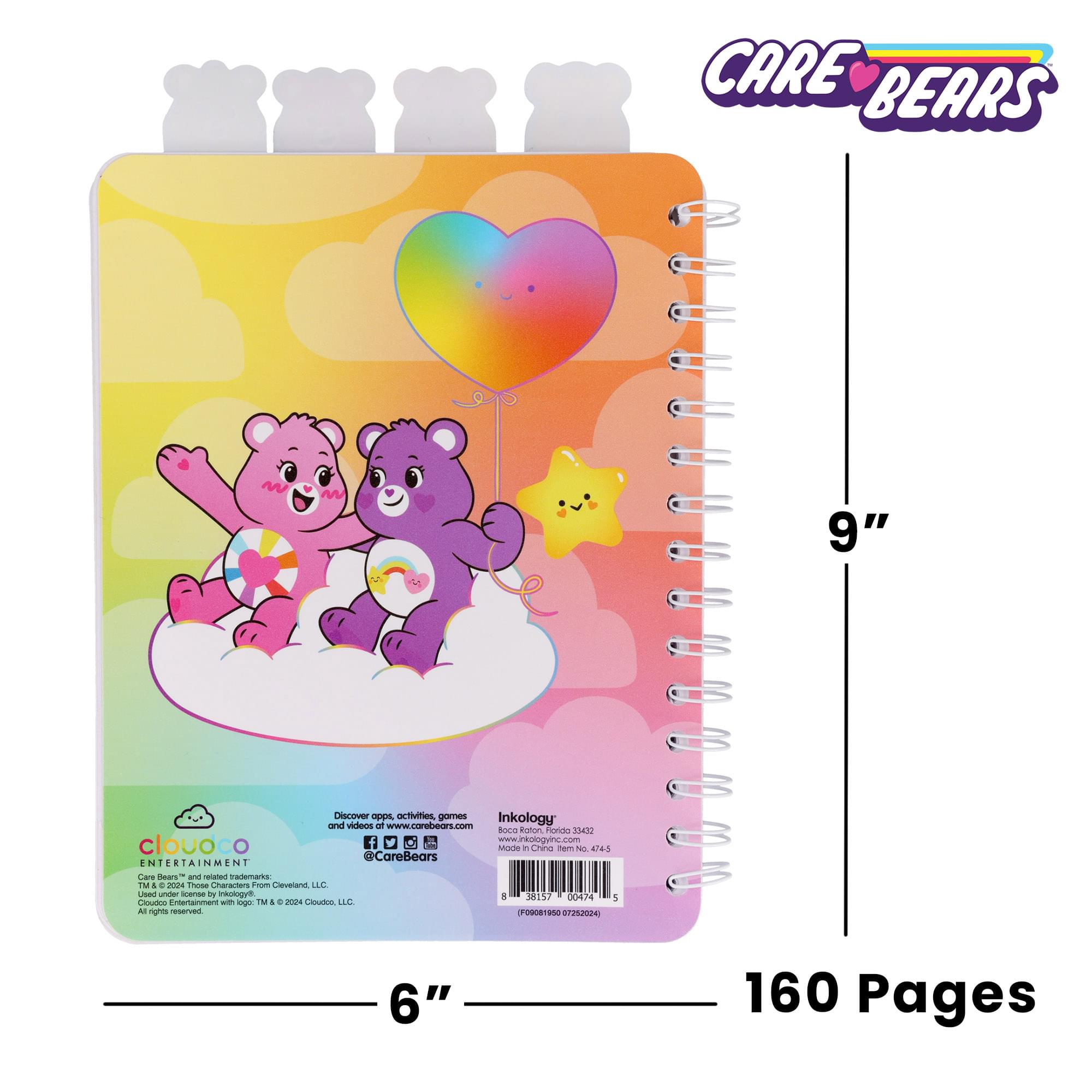 Care Bears: Unlock The Magic "Care-A-Lot Club" 4-Tab Spiral Notebook
