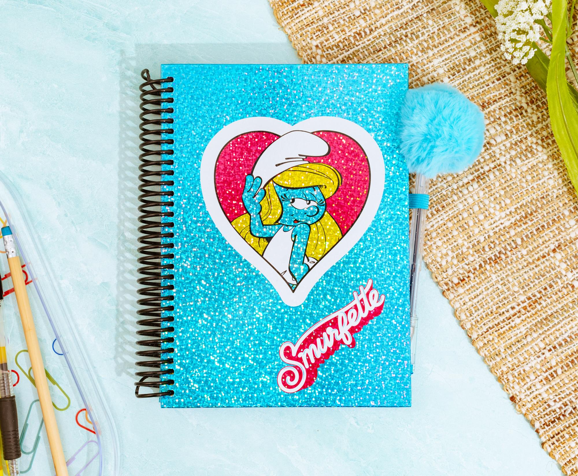 The Smurfs Smurfette Spiral Notebook With Gel Pen and Stickers