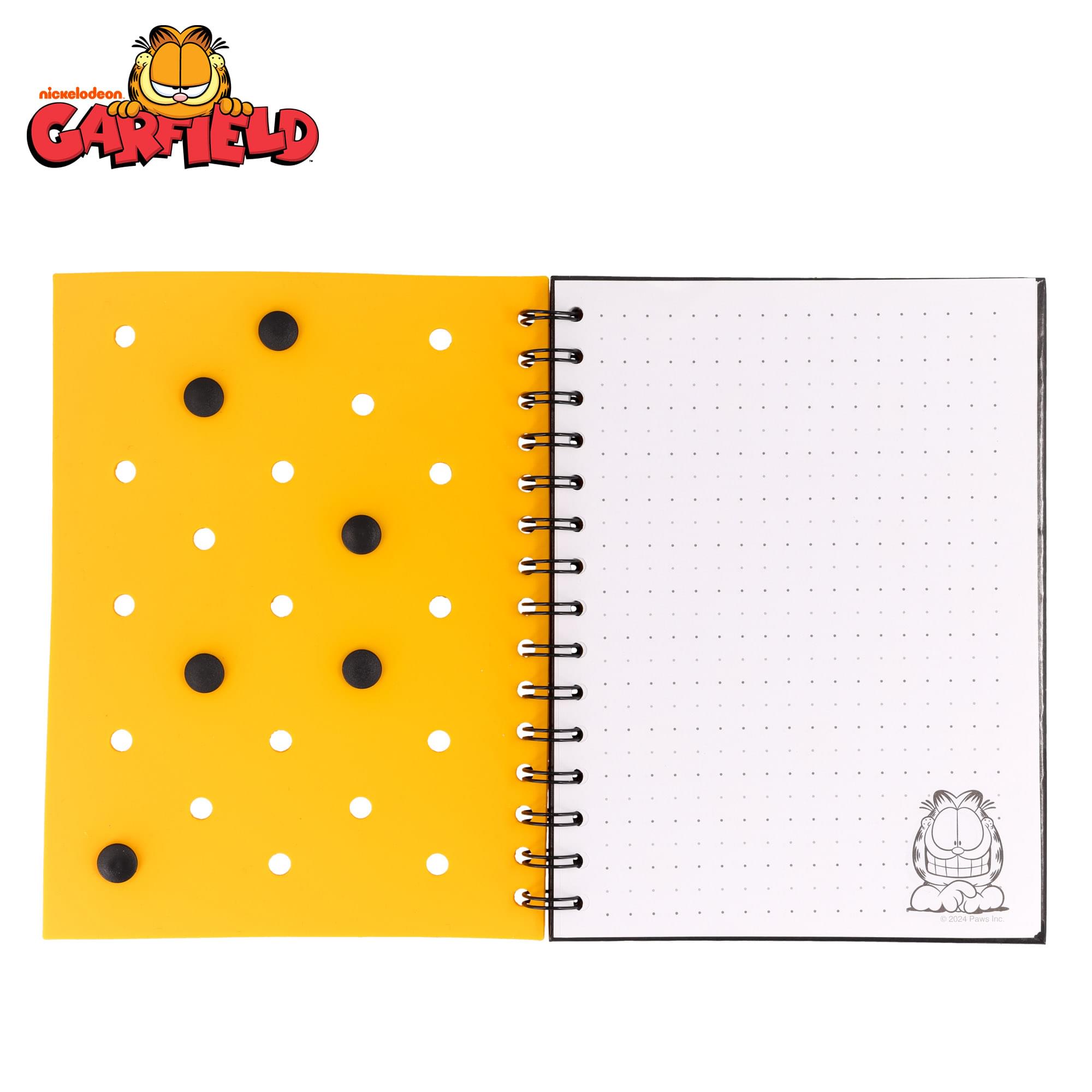 Garfield 160-Page Silicone Spiral Notebook With Pop Charms | 6 x 8 Inches