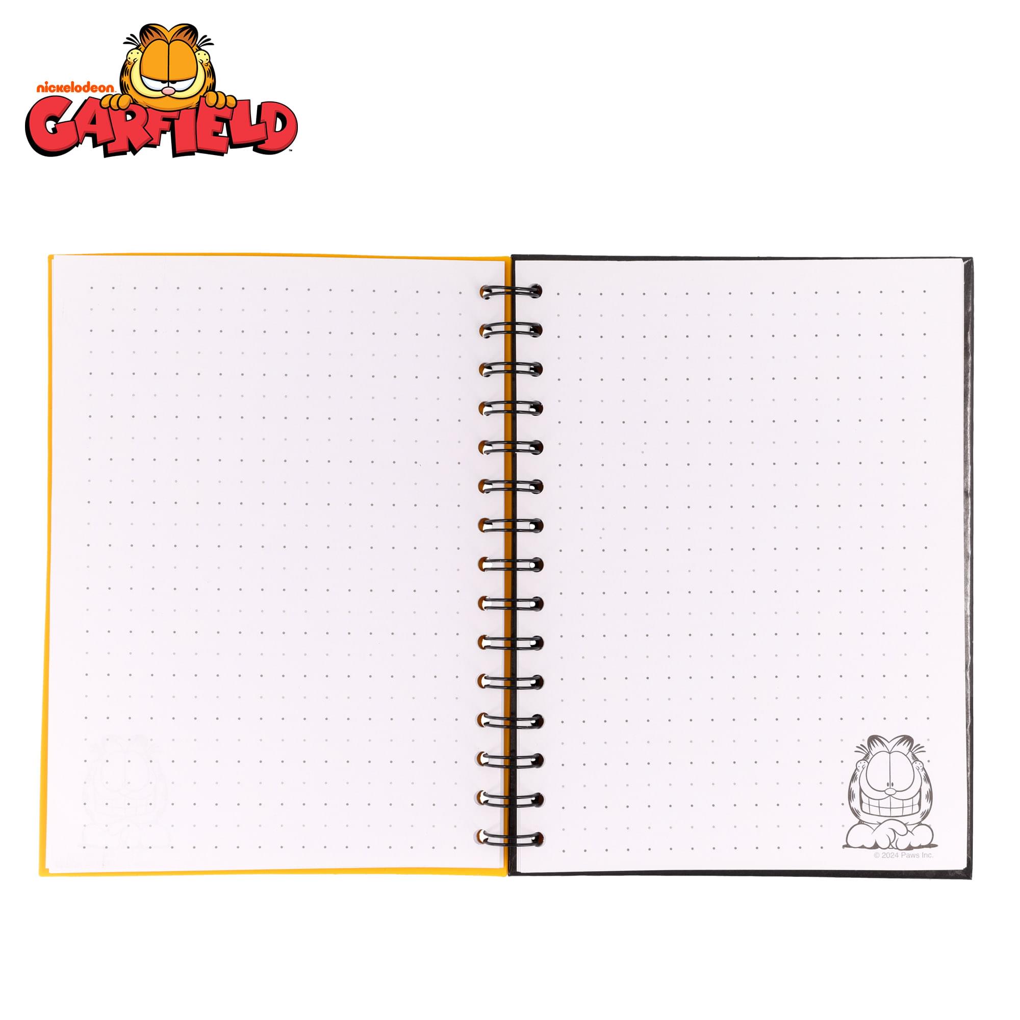 Garfield 160-Page Silicone Spiral Notebook With Pop Charms | 6 x 8 Inches