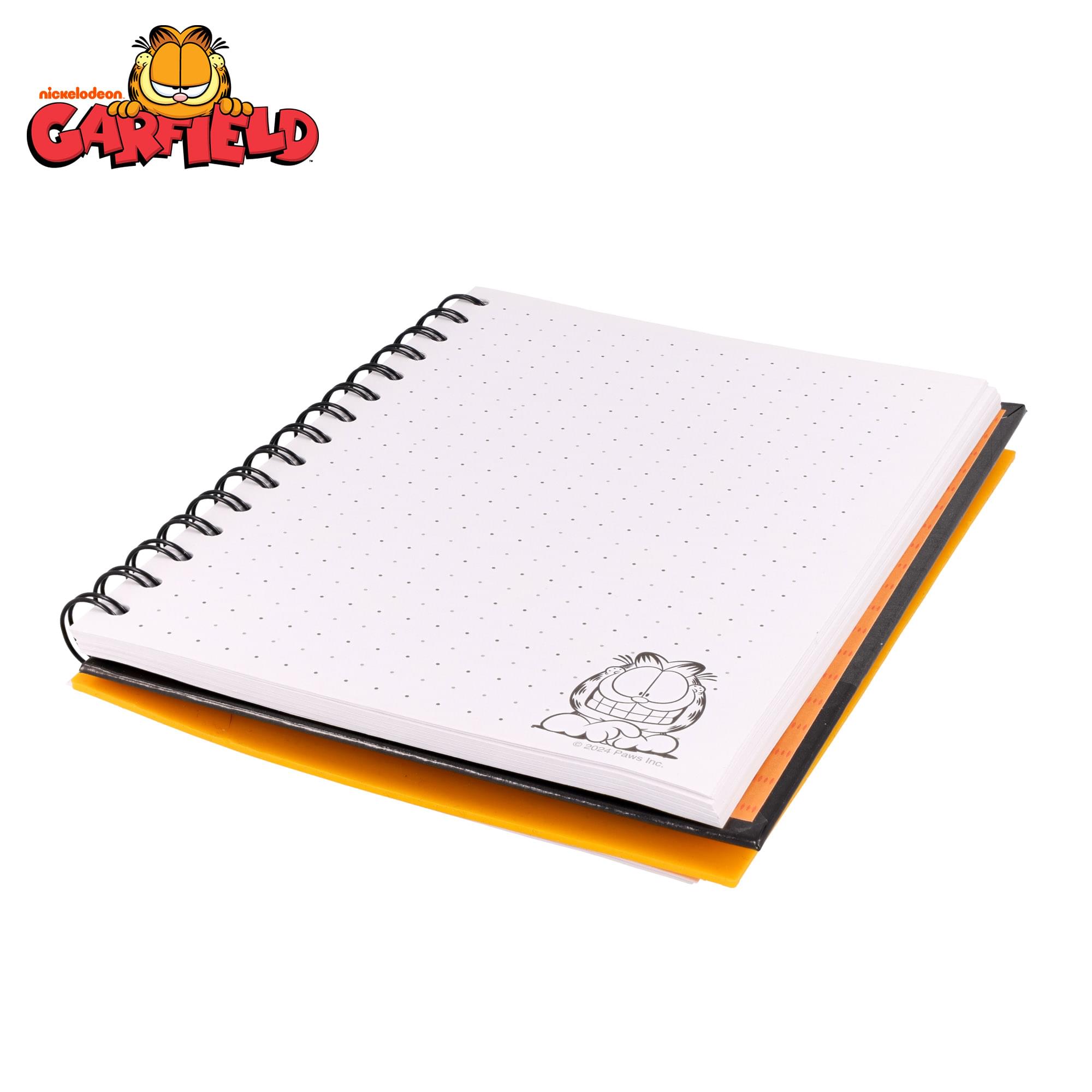 Garfield 160-Page Silicone Spiral Notebook With Pop Charms | 6 x 8 Inches