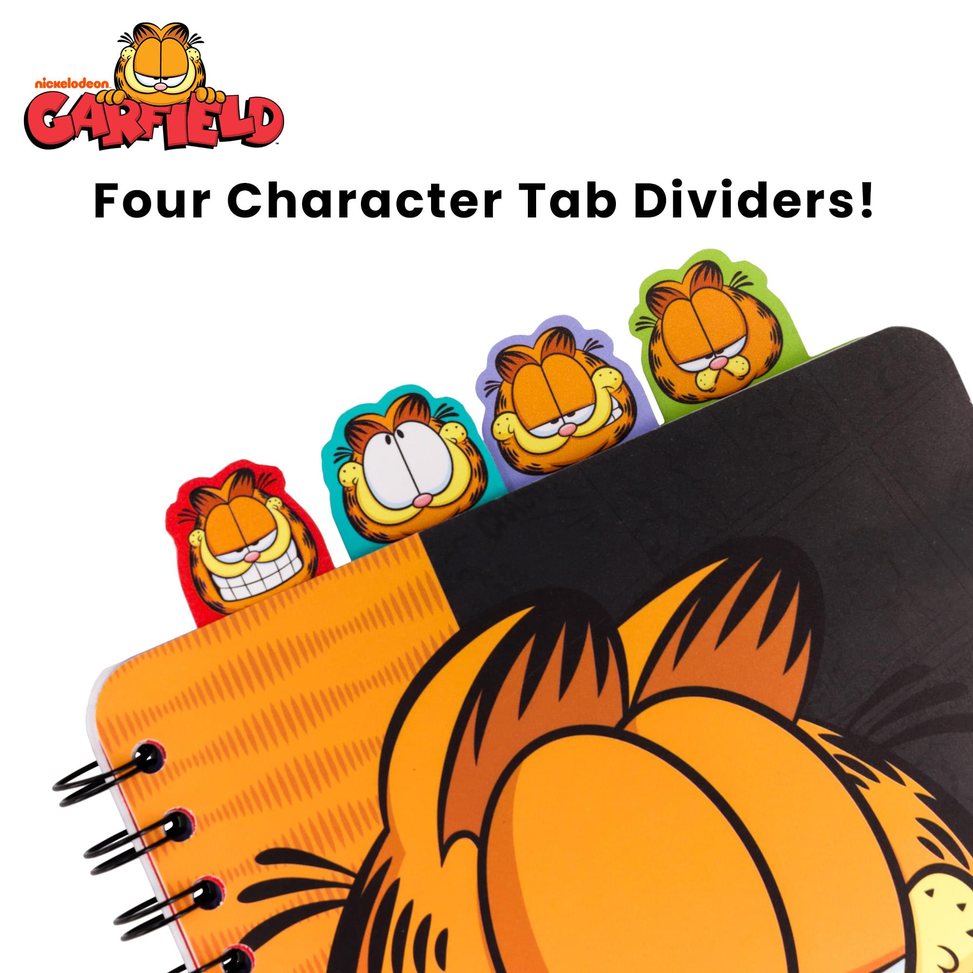 Garfield 4-Tab Spiral Notebook With 160 Dotted Sheets | 6 x 9 Inches