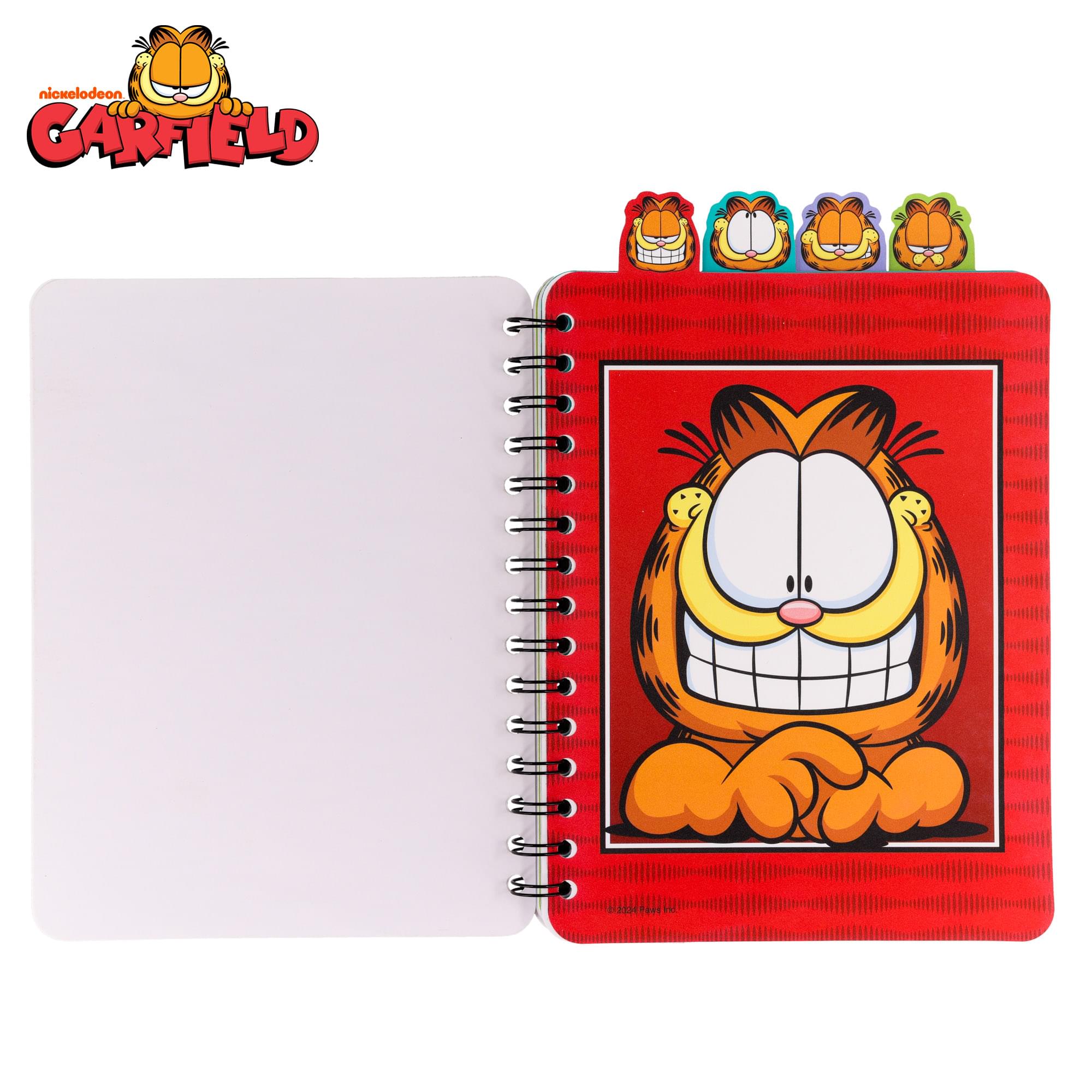 Garfield 4-Tab Spiral Notebook With 160 Dotted Sheets | 6 x 9 Inches