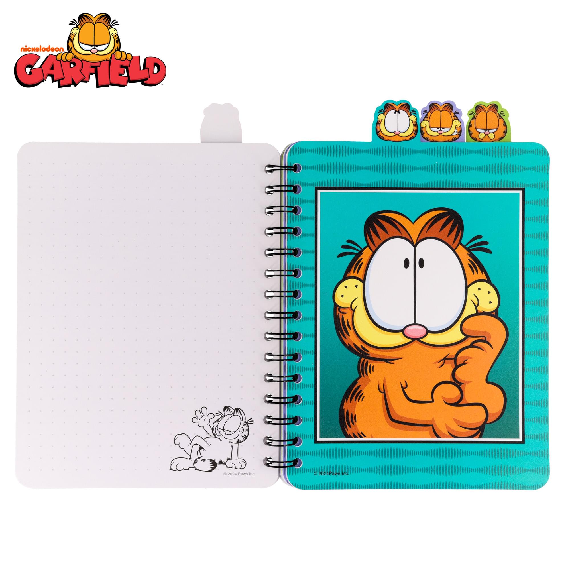 Garfield 4-Tab Spiral Notebook With 160 Dotted Sheets | 6 x 9 Inches