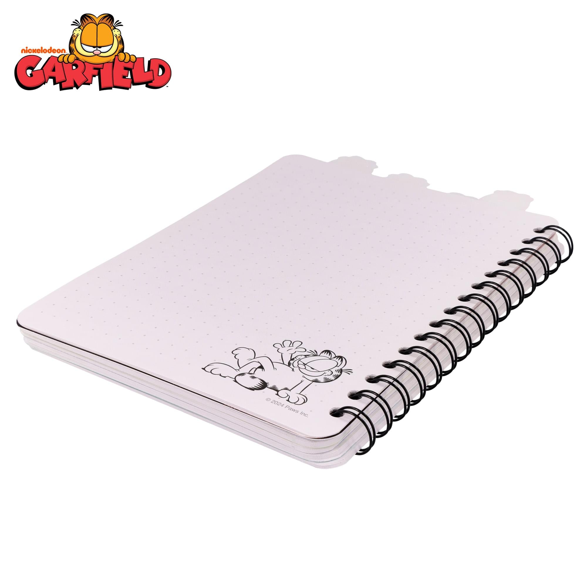 Garfield 4-Tab Spiral Notebook With 160 Dotted Sheets | 6 x 9 Inches