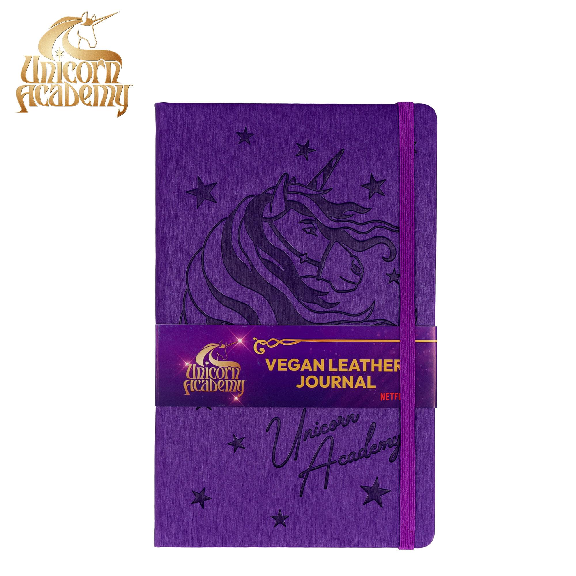 Unicorn Academy 80-Page Vegan Leather Notebook | 5 x 8 Inches