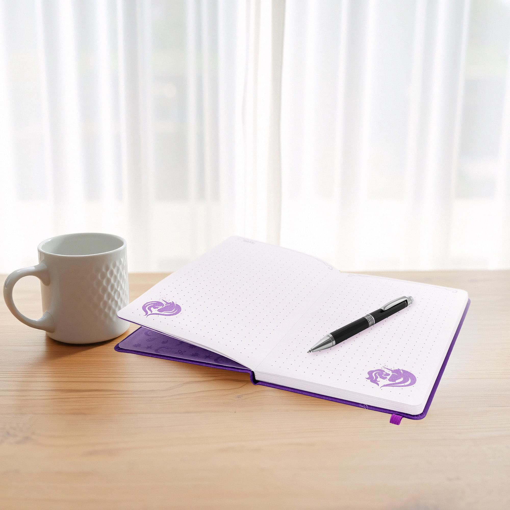 Unicorn Academy 80-Page Vegan Leather Notebook | 5 x 8 Inches