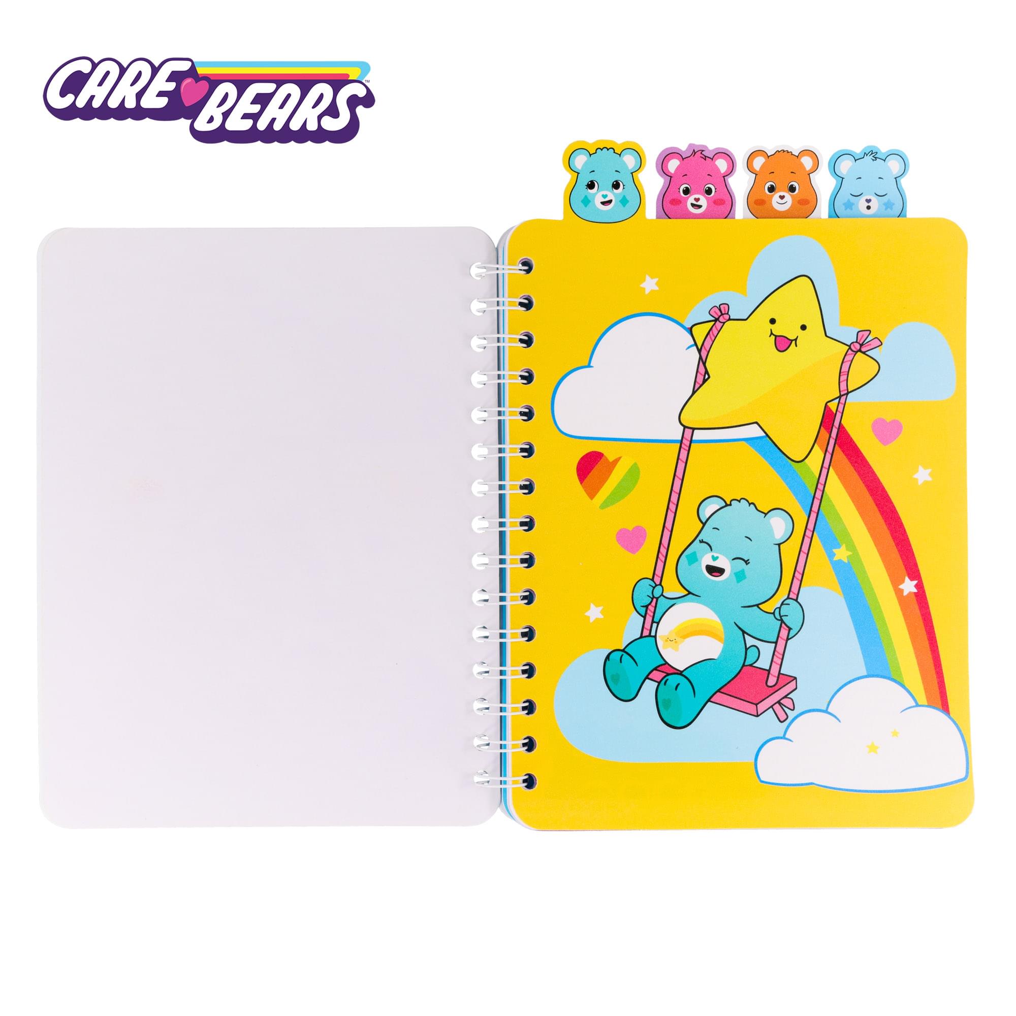 Care Bears: Unlock the Magic Rainbows 4-Tab Spiral Notebook With 160 Sheets