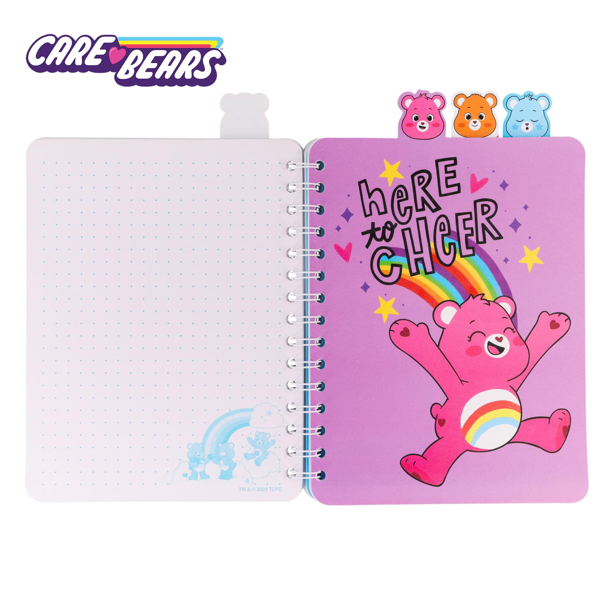 Care Bears: Unlock the Magic Rainbows 4-Tab Spiral Notebook With 160 Sheets