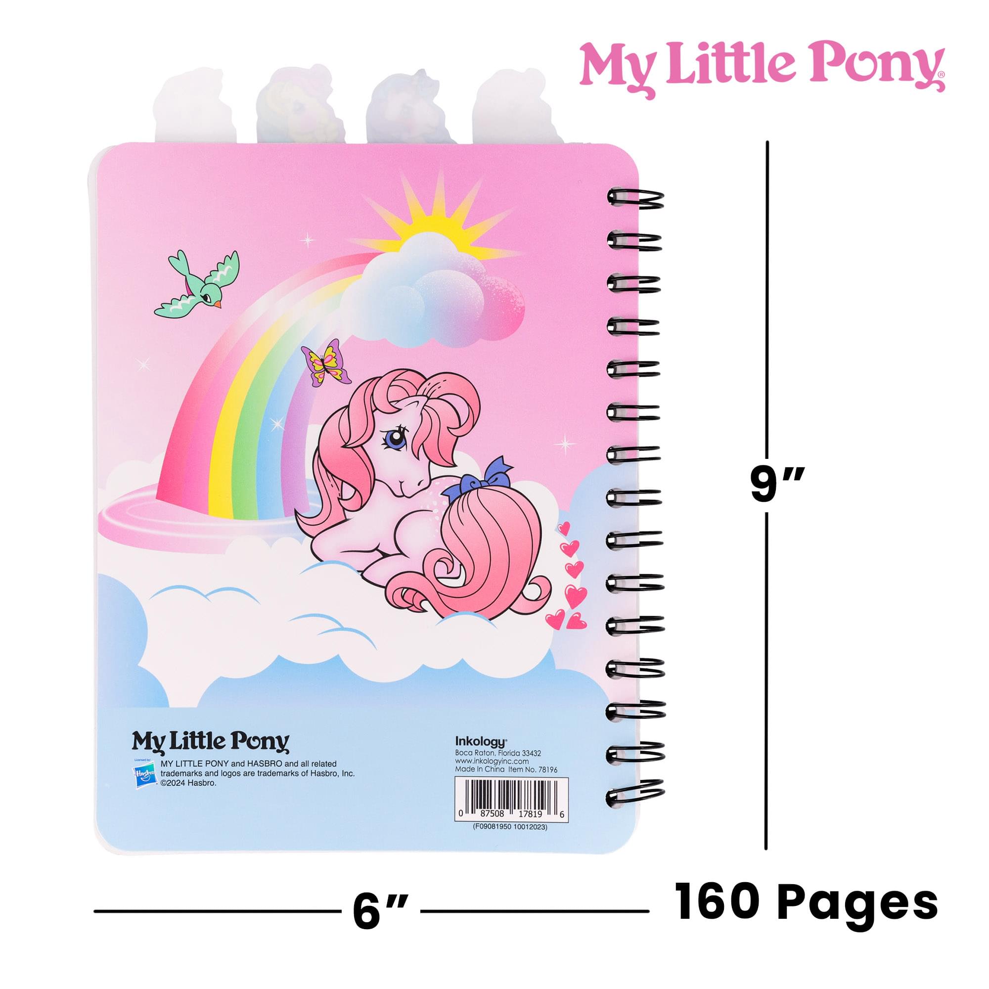 My Little Pony 4-Tab Spiral Notebook With 160 Dotted Sheets | 6 x 9 Inches