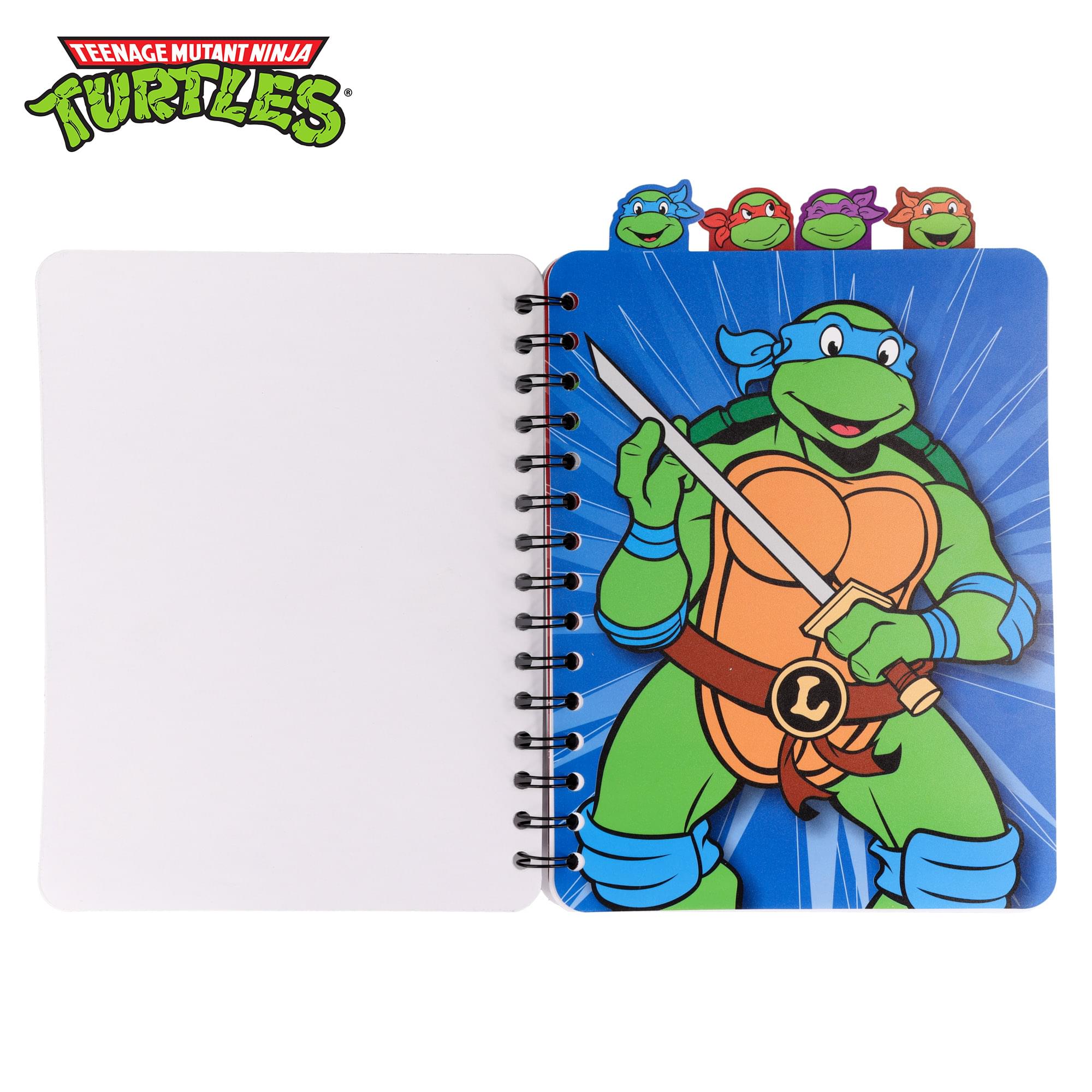 Teenage Mutant Ninja Turtles 4-Tab Spiral Notebook With 160 Dotted Sheets