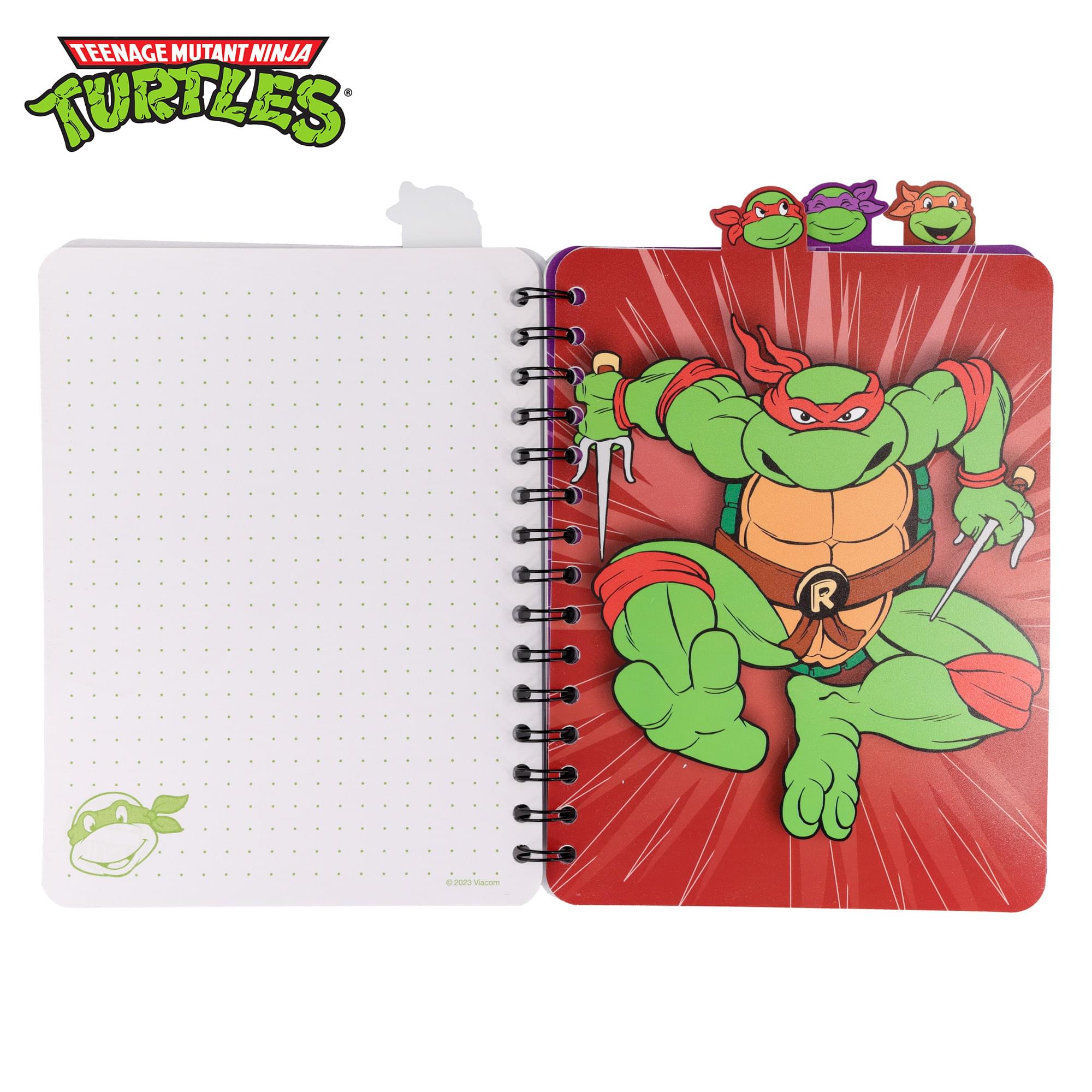 Teenage Mutant Ninja Turtles 4-Tab Spiral Notebook With 160 Dotted Sheets