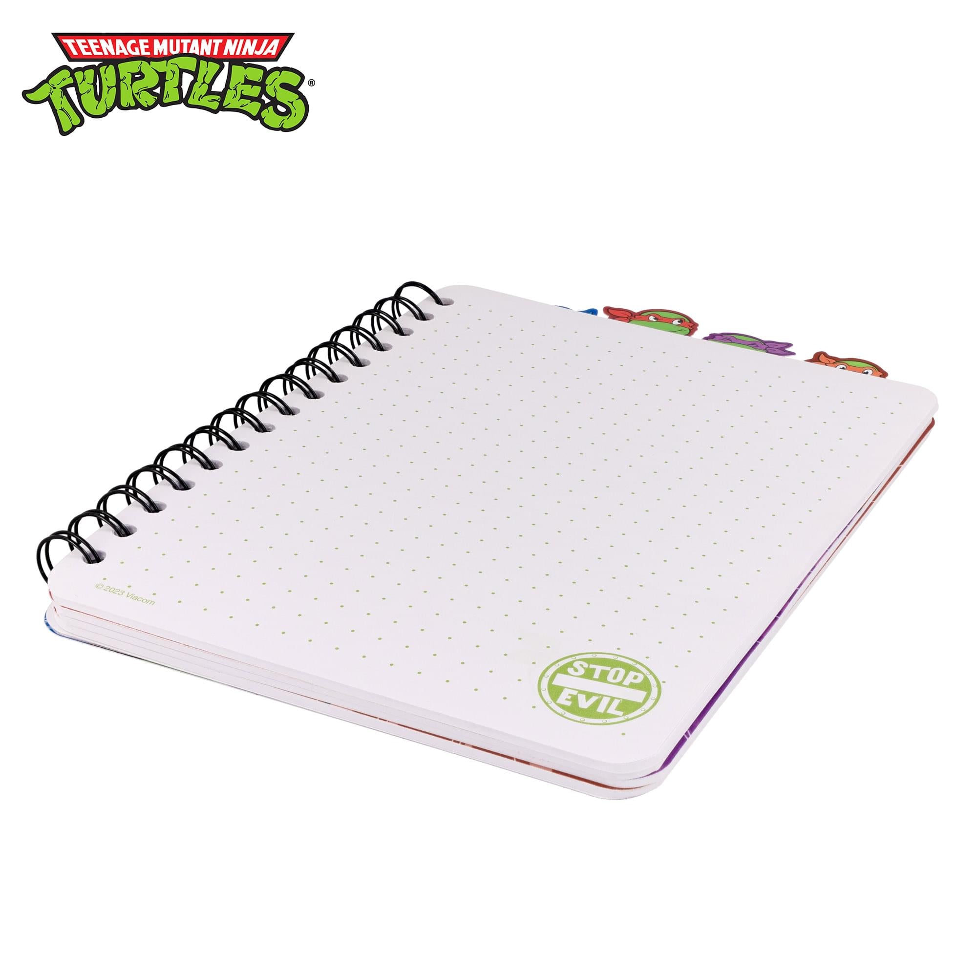 Teenage Mutant Ninja Turtles 4-Tab Spiral Notebook With 160 Dotted Sheets