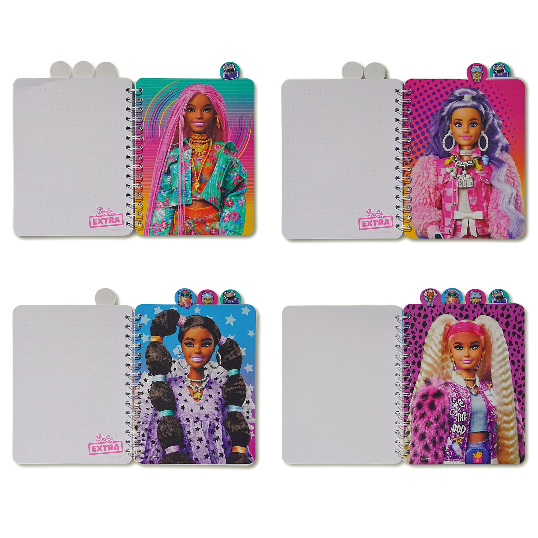 Barbie 4 Tab Spiral Notebook | 9 x 6 Inches
