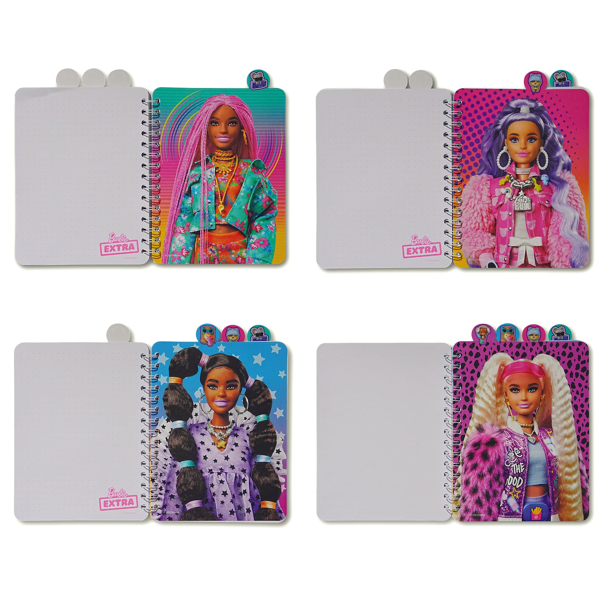 Barbie 4 Tab Spiral Notebook | 9 x 6 Inches