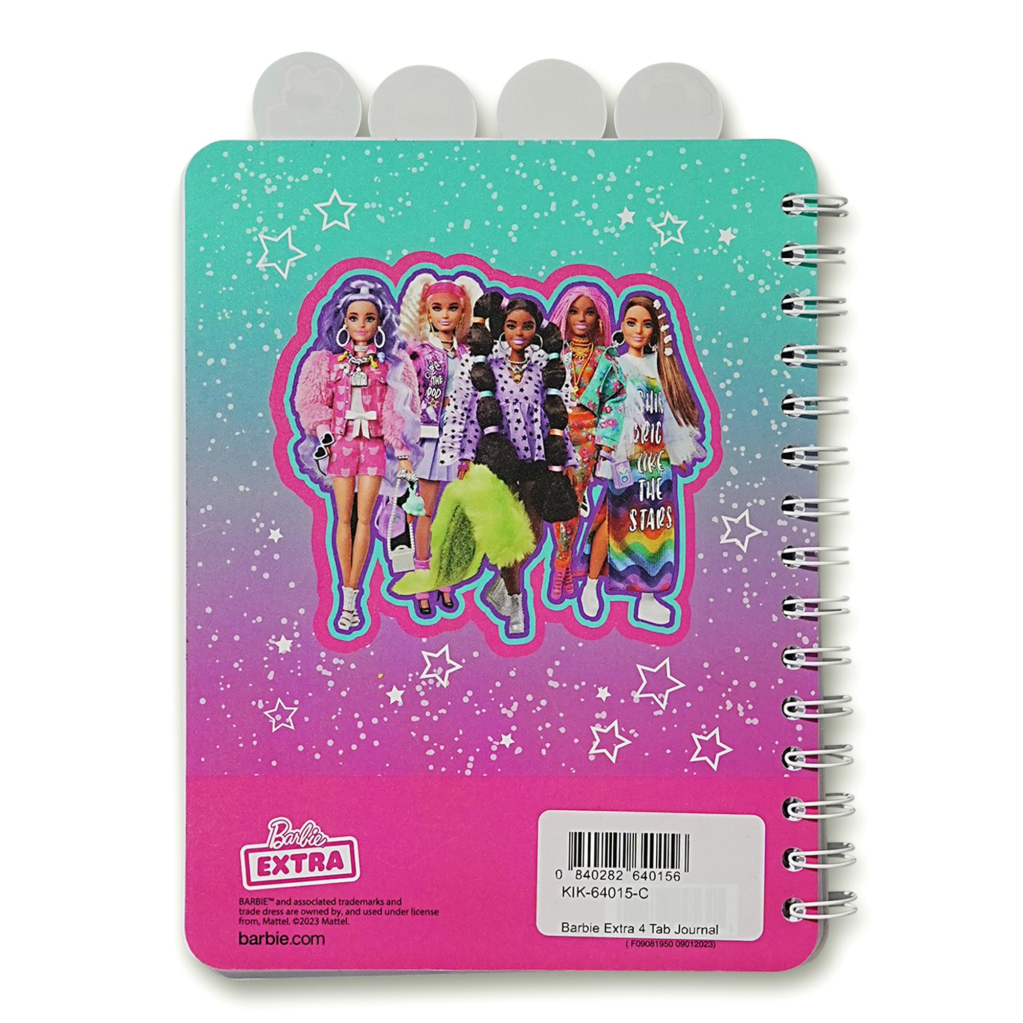Barbie 4 Tab Spiral Notebook | 9 x 6 Inches