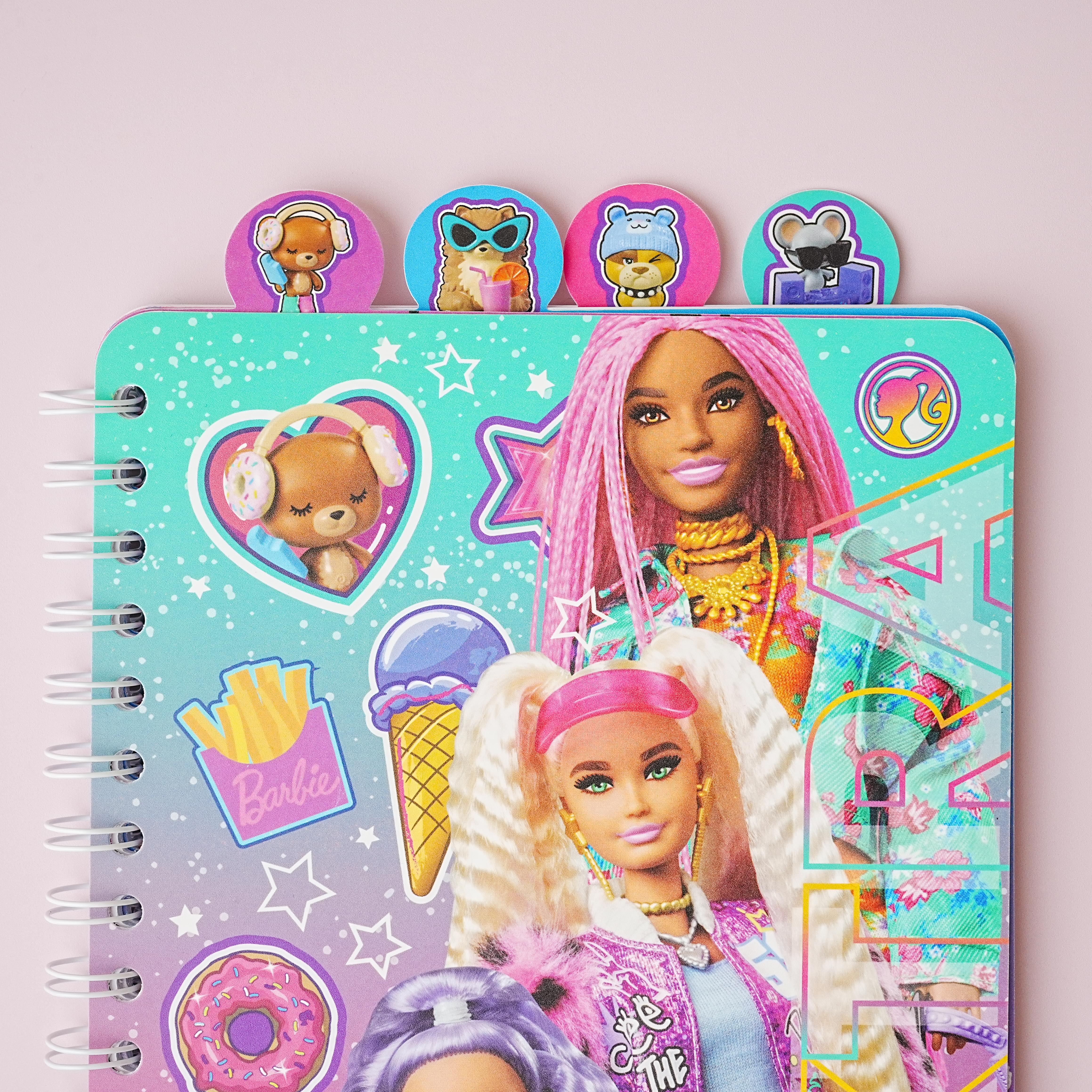 Barbie 4 Tab Spiral Notebook | 9 x 6 Inches