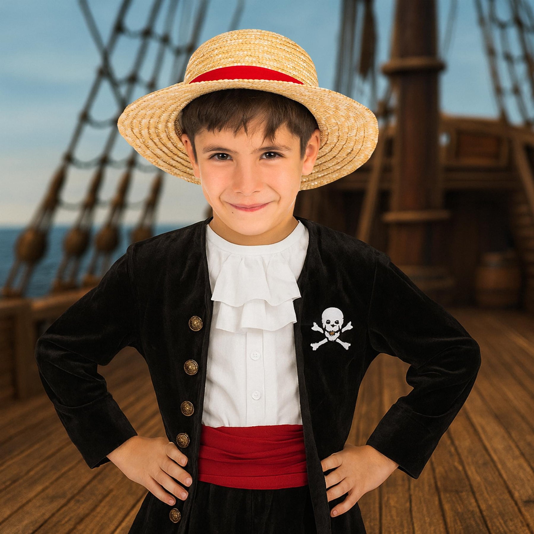 Japanese Pirate Hat Adult Costume Accessory | 22 Inches